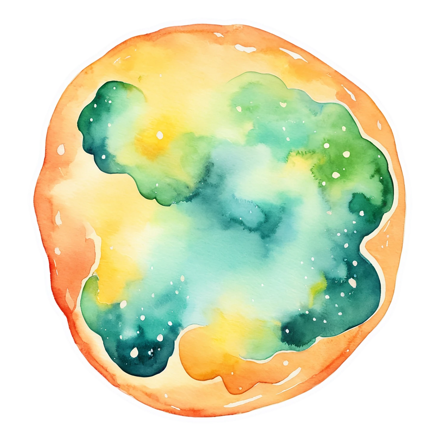 Pizza watercolor sticker isolated on transparent background #20798