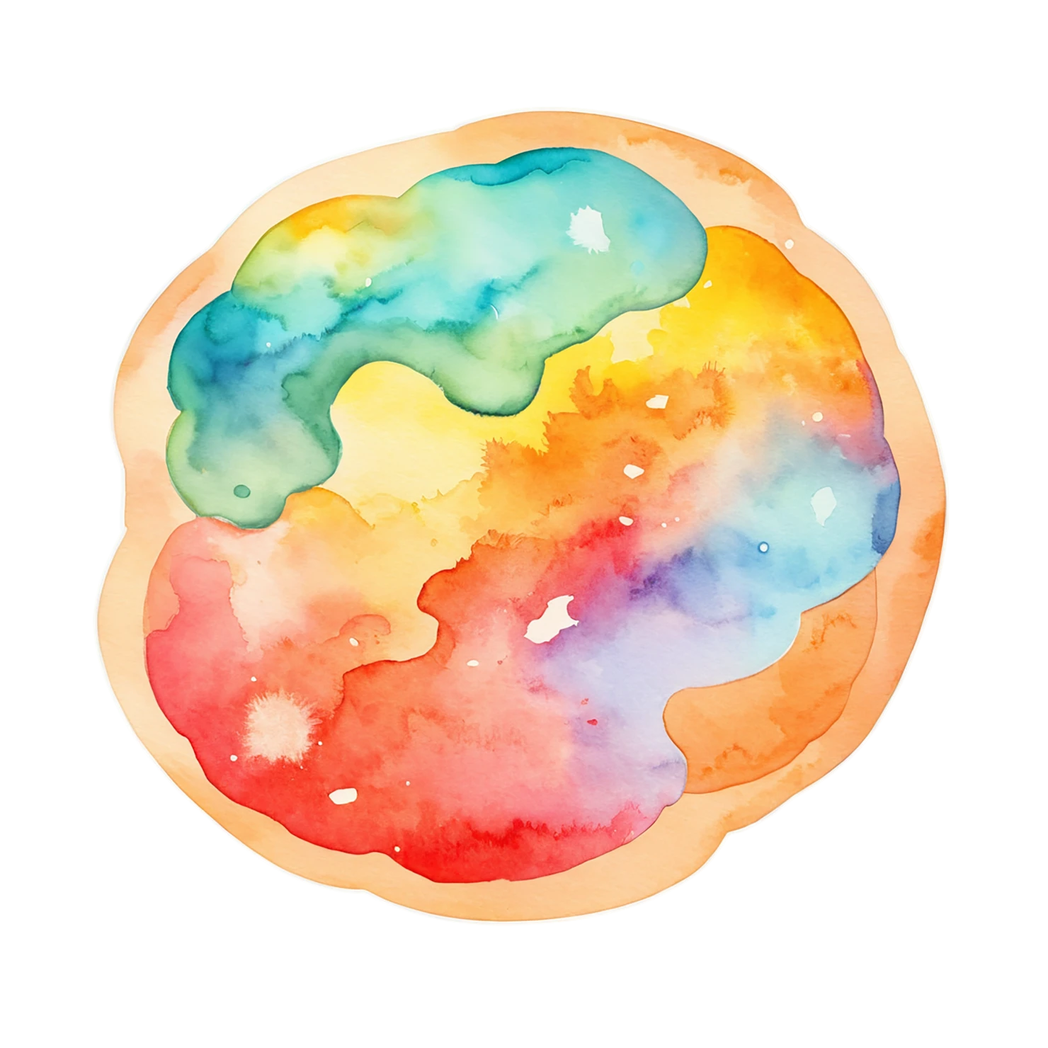 Pizza watercolor sticker isolated on transparent background #20827