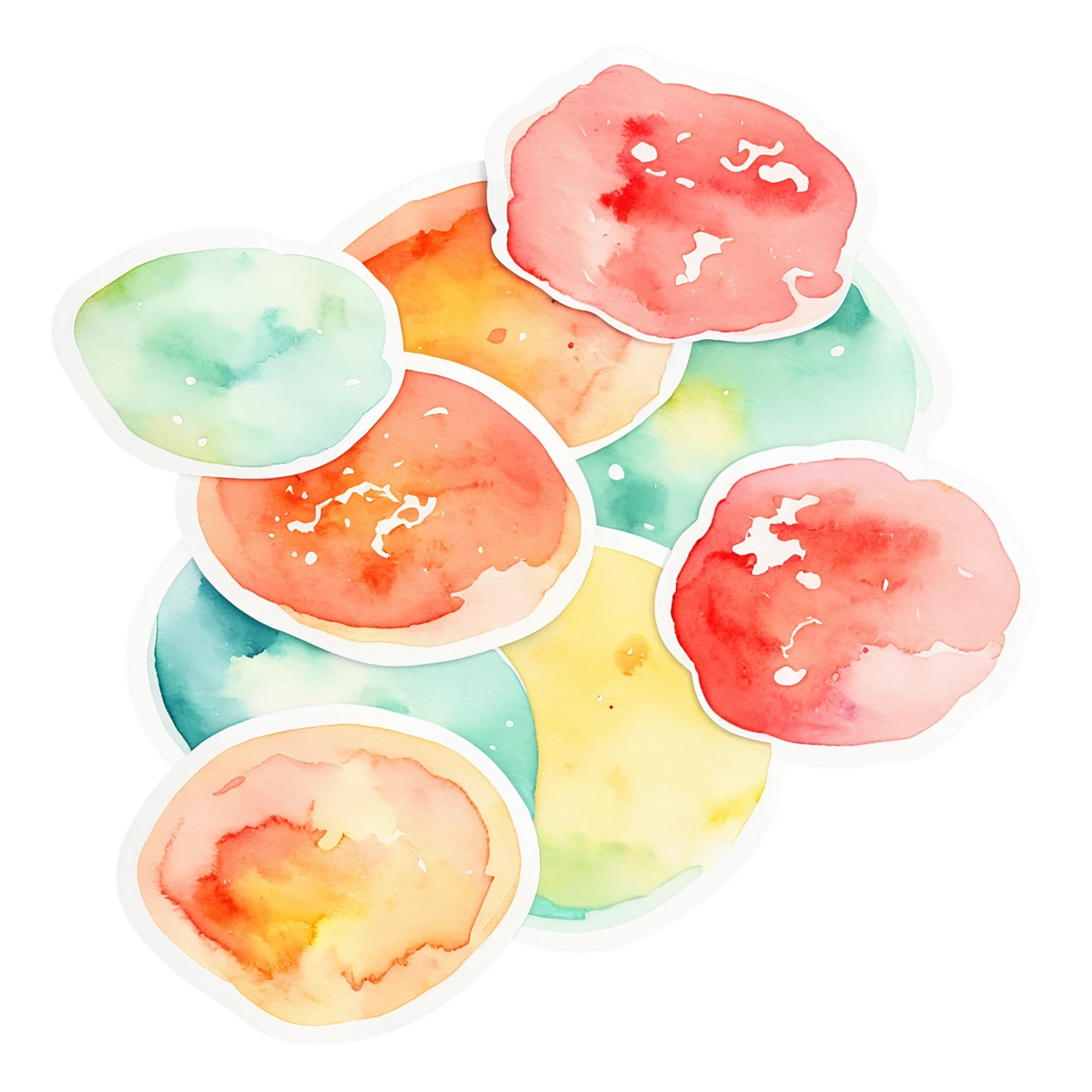 Pizza watercolor sticker isolated on transparent background #20829