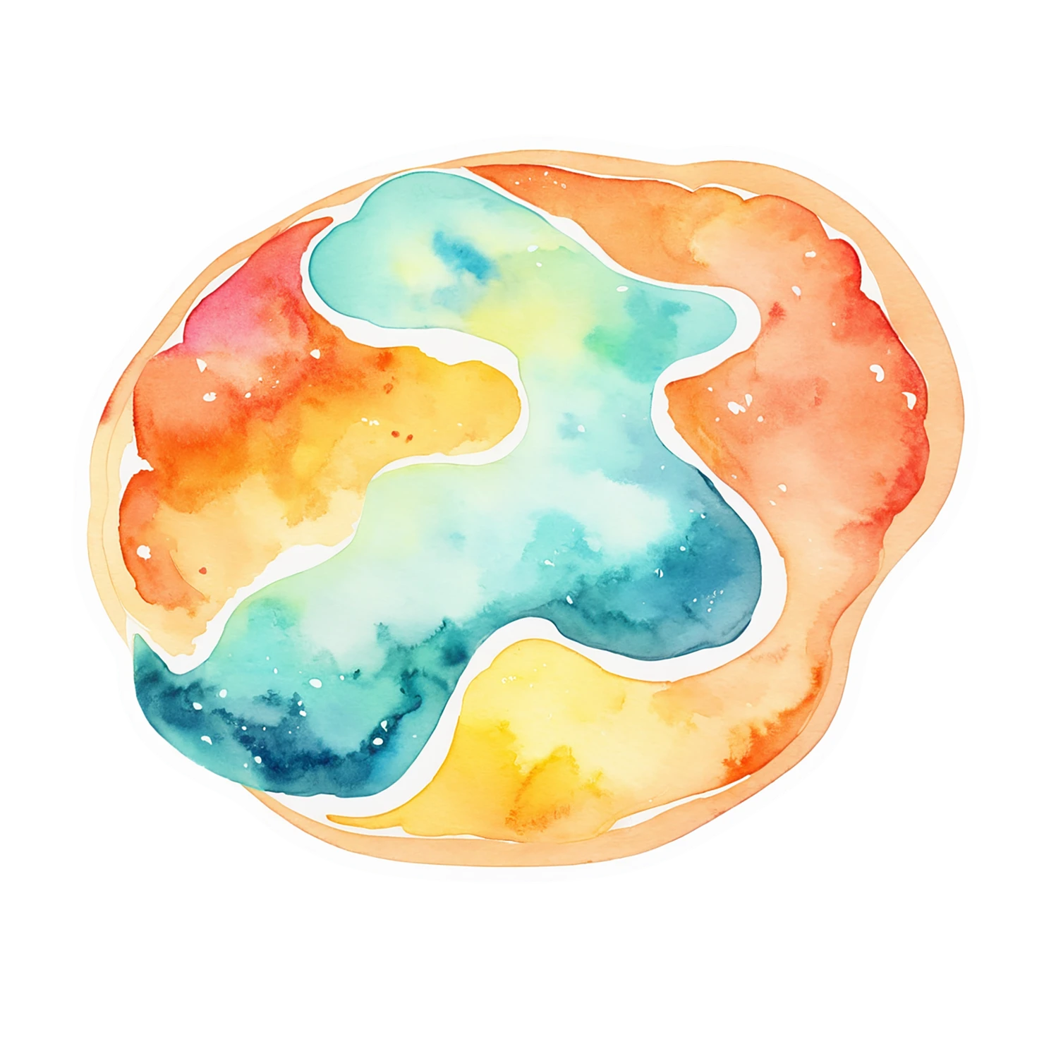 Pizza watercolor sticker isolated on transparent background #20837