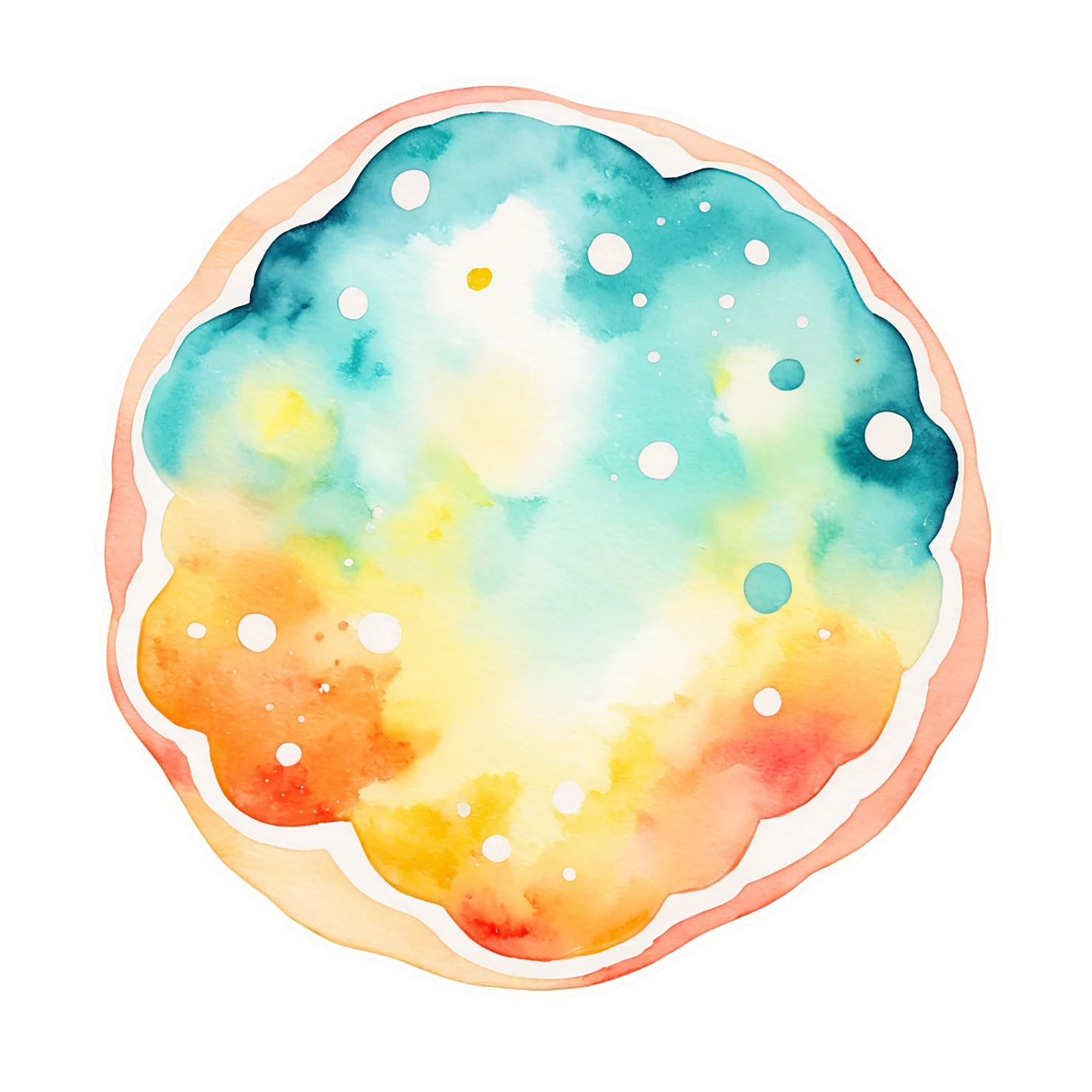 Pizza watercolor sticker isolated on transparent background #20846