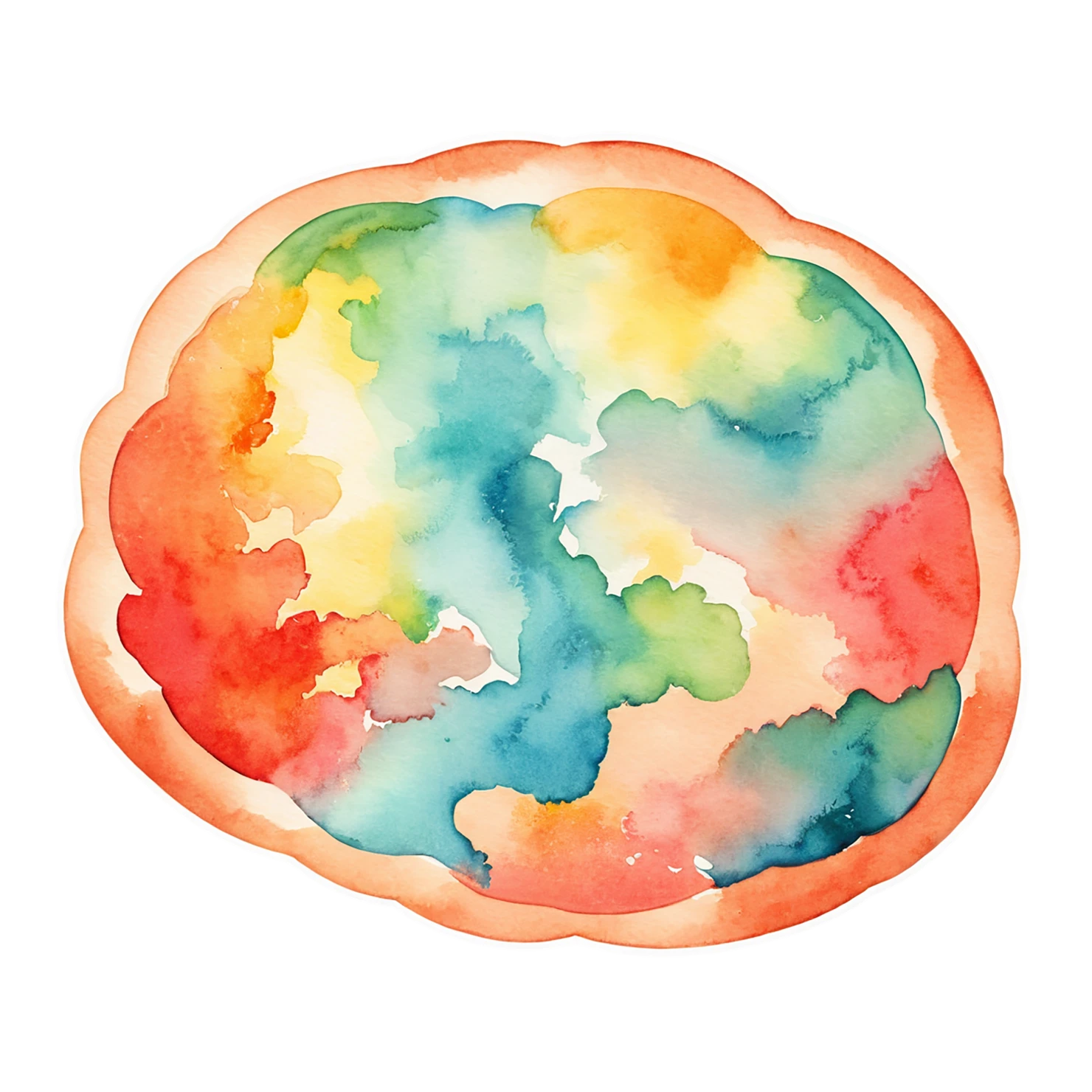 Pizza watercolor sticker isolated on transparent background #20872
