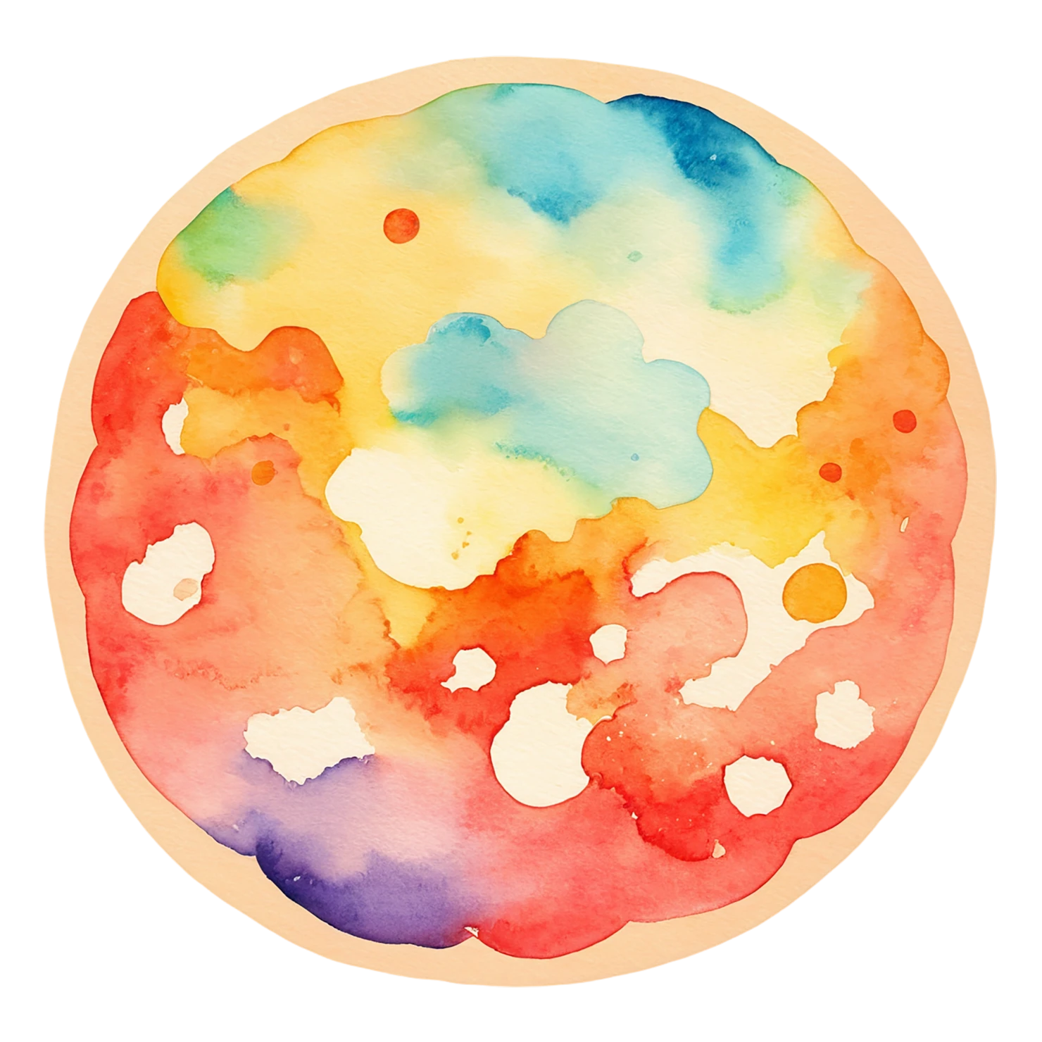 Pizza watercolor sticker isolated on transparent background #20878