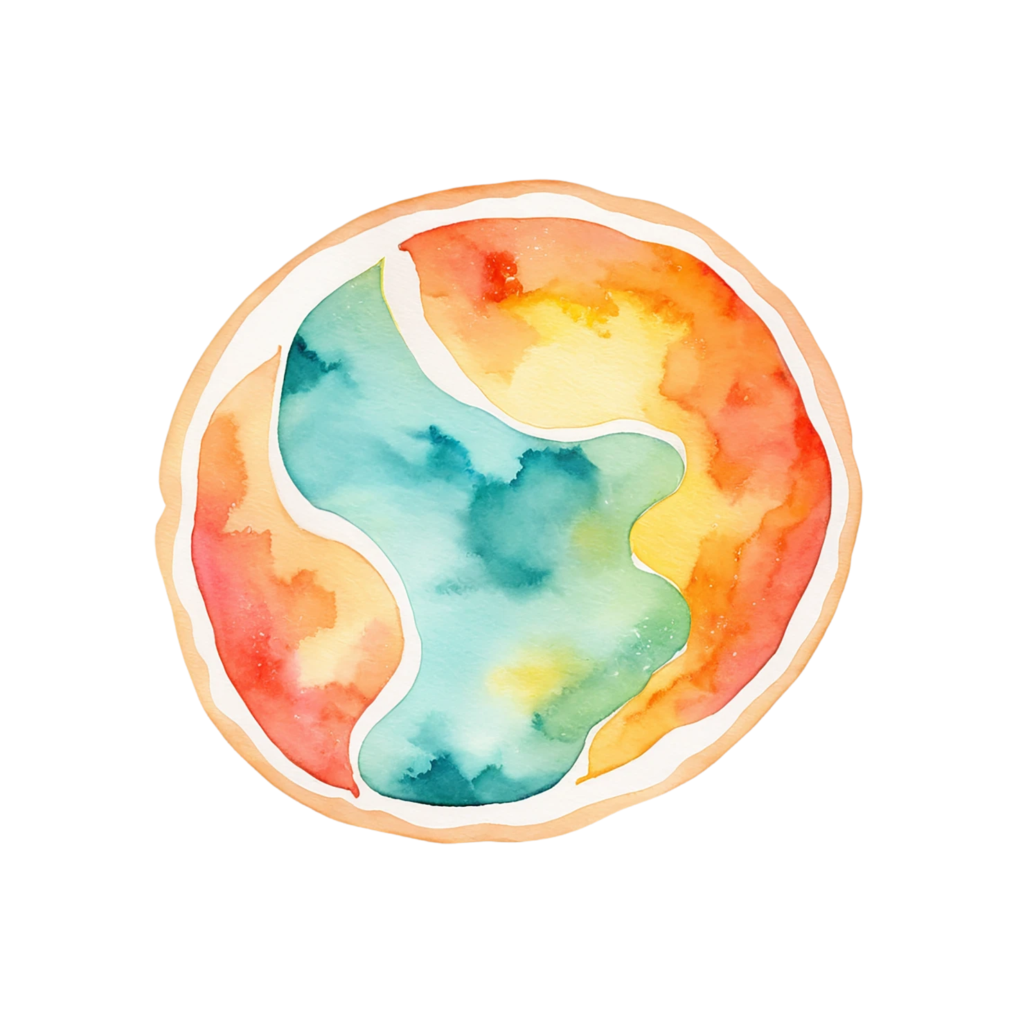Pizza watercolor sticker isolated on transparent background #20879