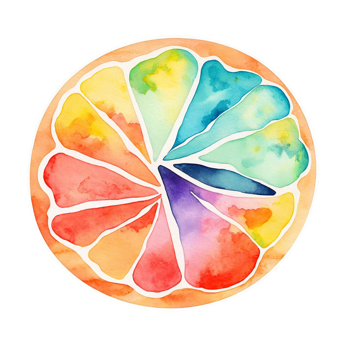 Pizza watercolor sticker isolated on transparent background #20884