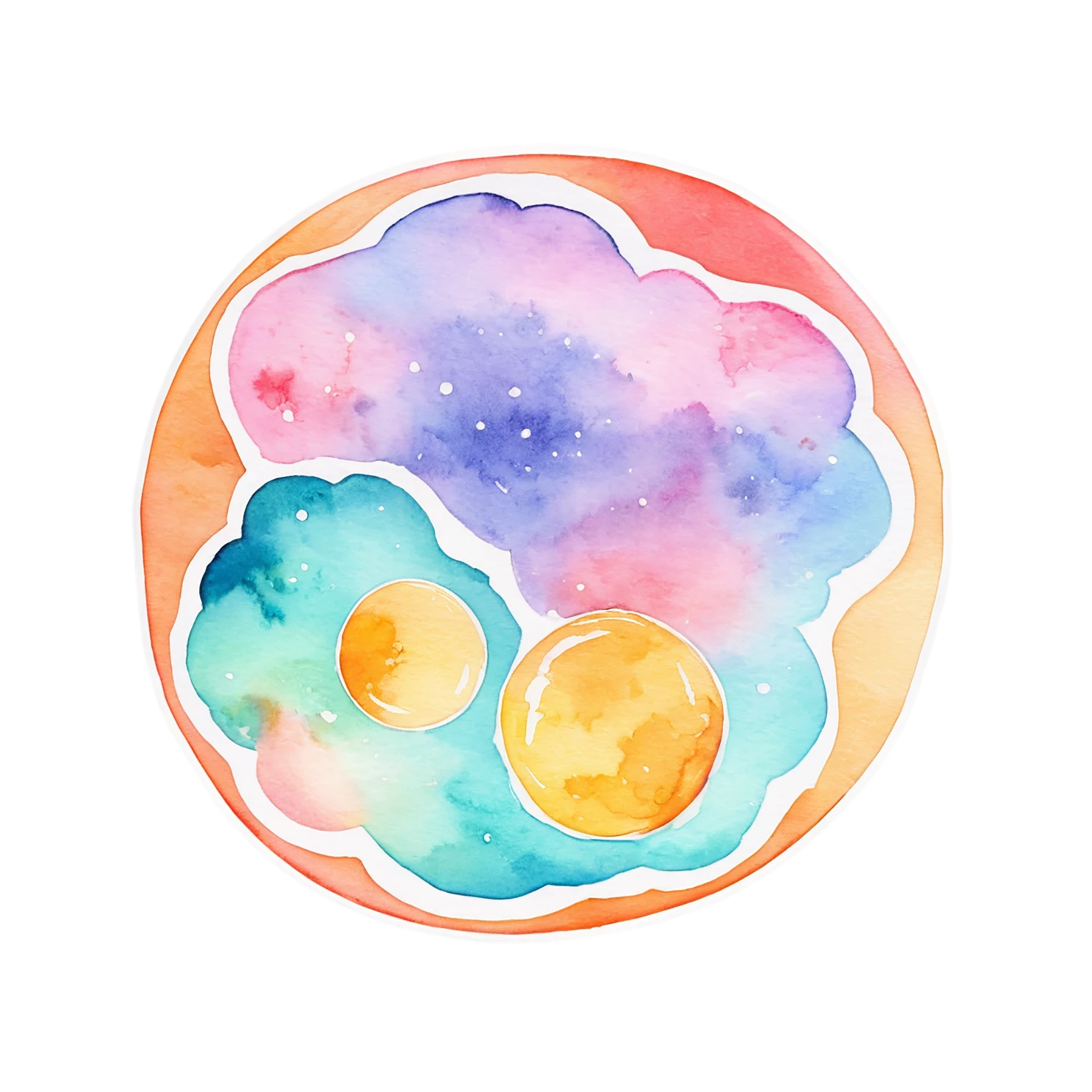 Pizza watercolor sticker isolated on transparent background #20911