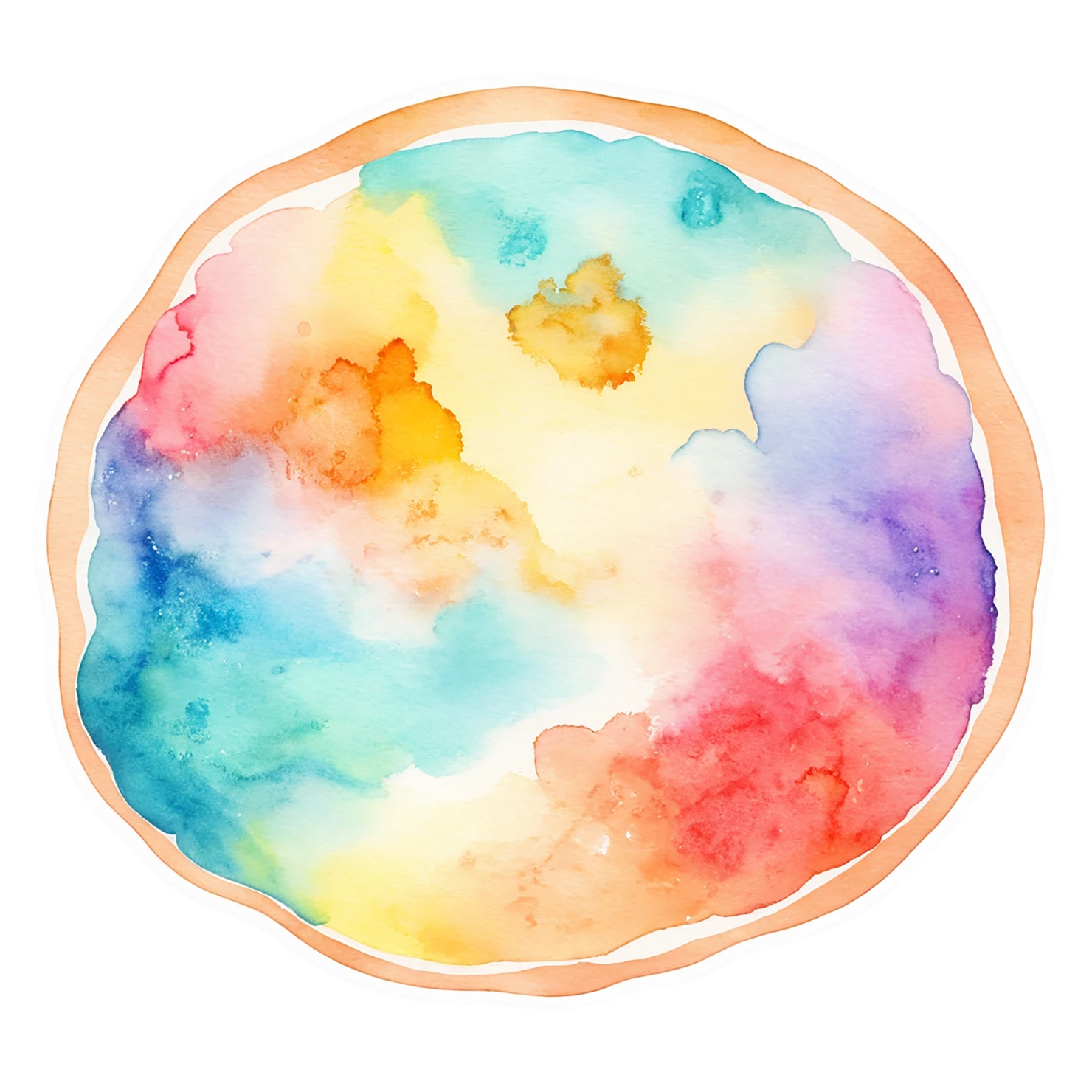Pizza watercolor sticker isolated on transparent background #20912