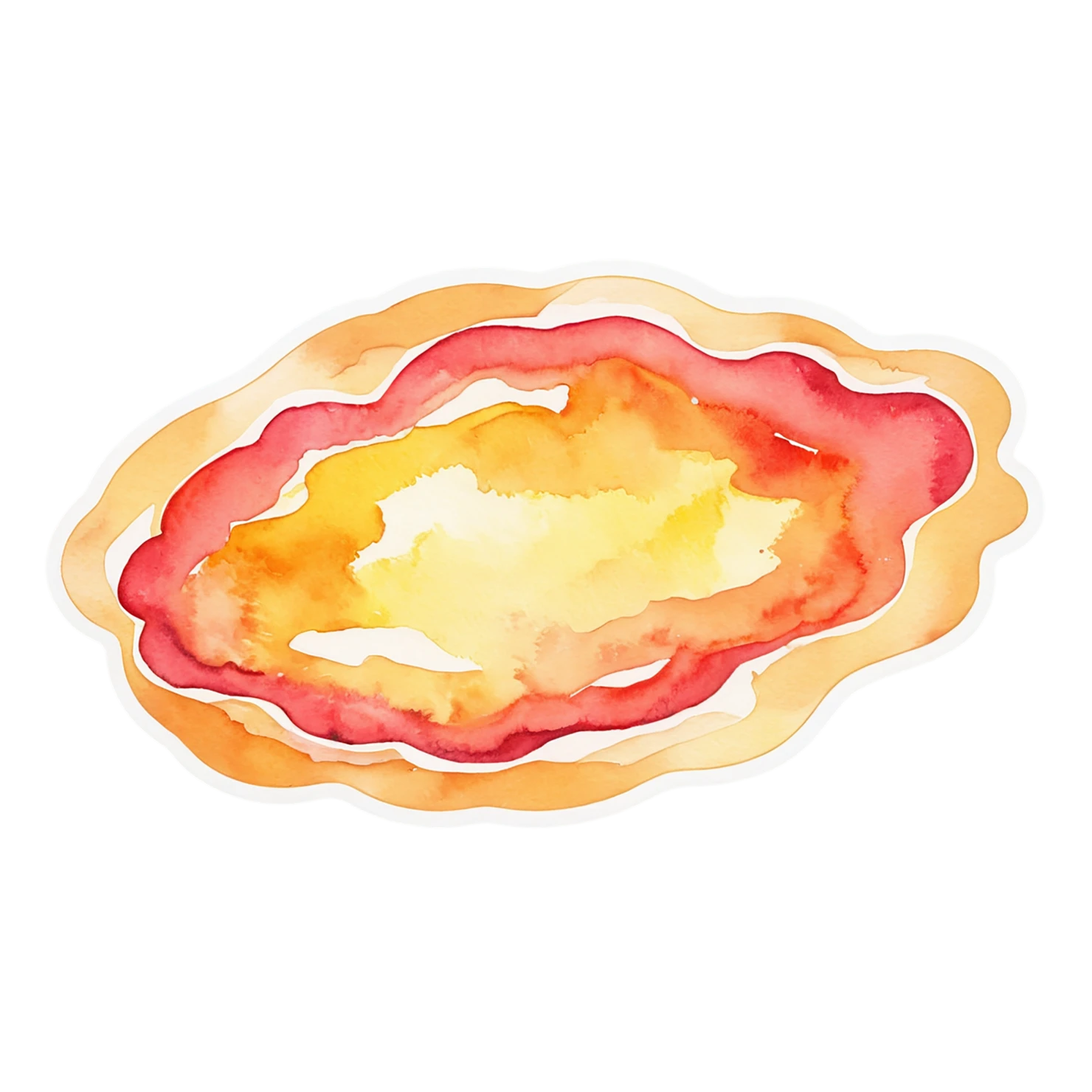 Pizza watercolor sticker isolated on transparent background #20914