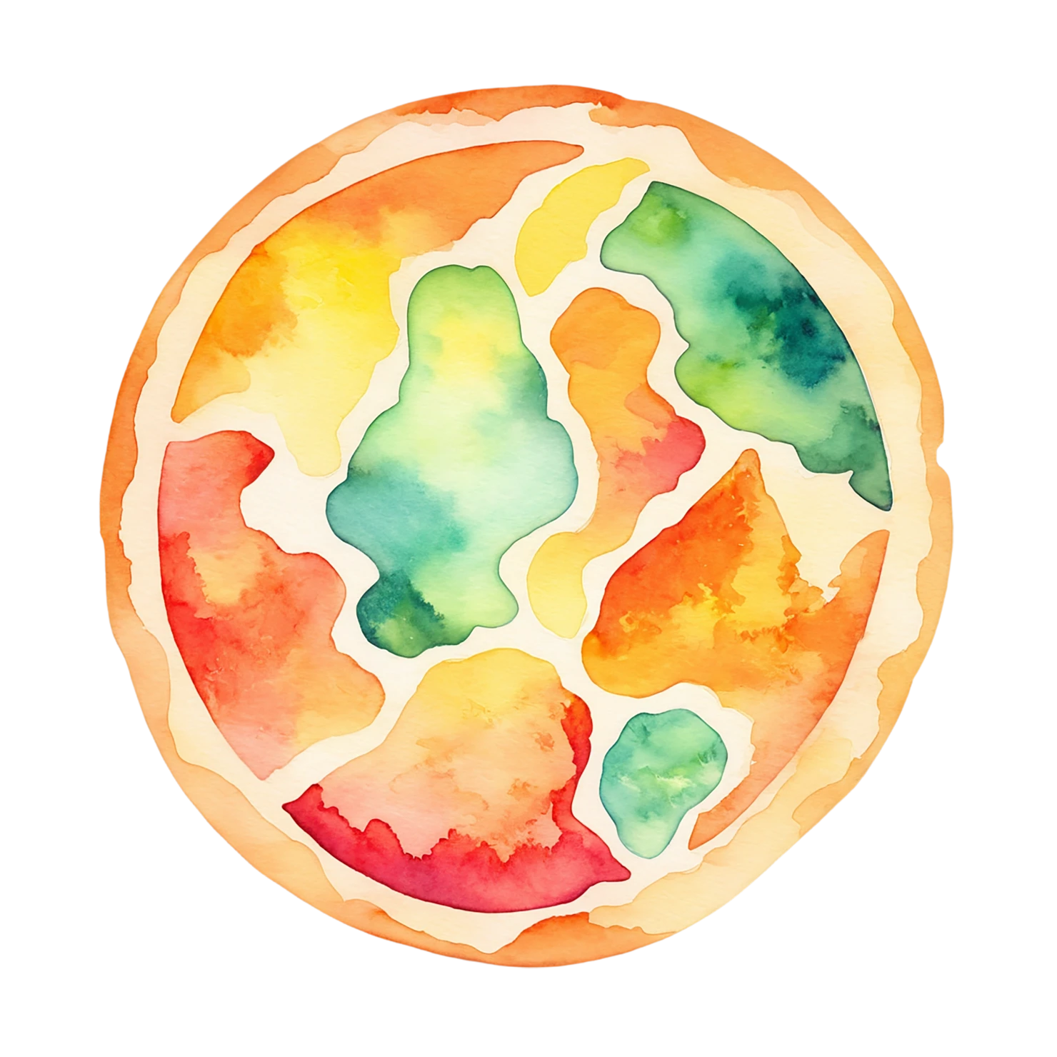 Pizza watercolor sticker isolated on transparent background #20932