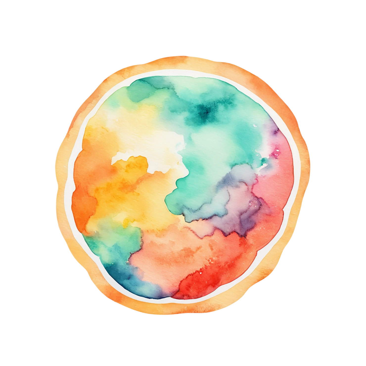 Pizza watercolor sticker isolated on transparent background #20944