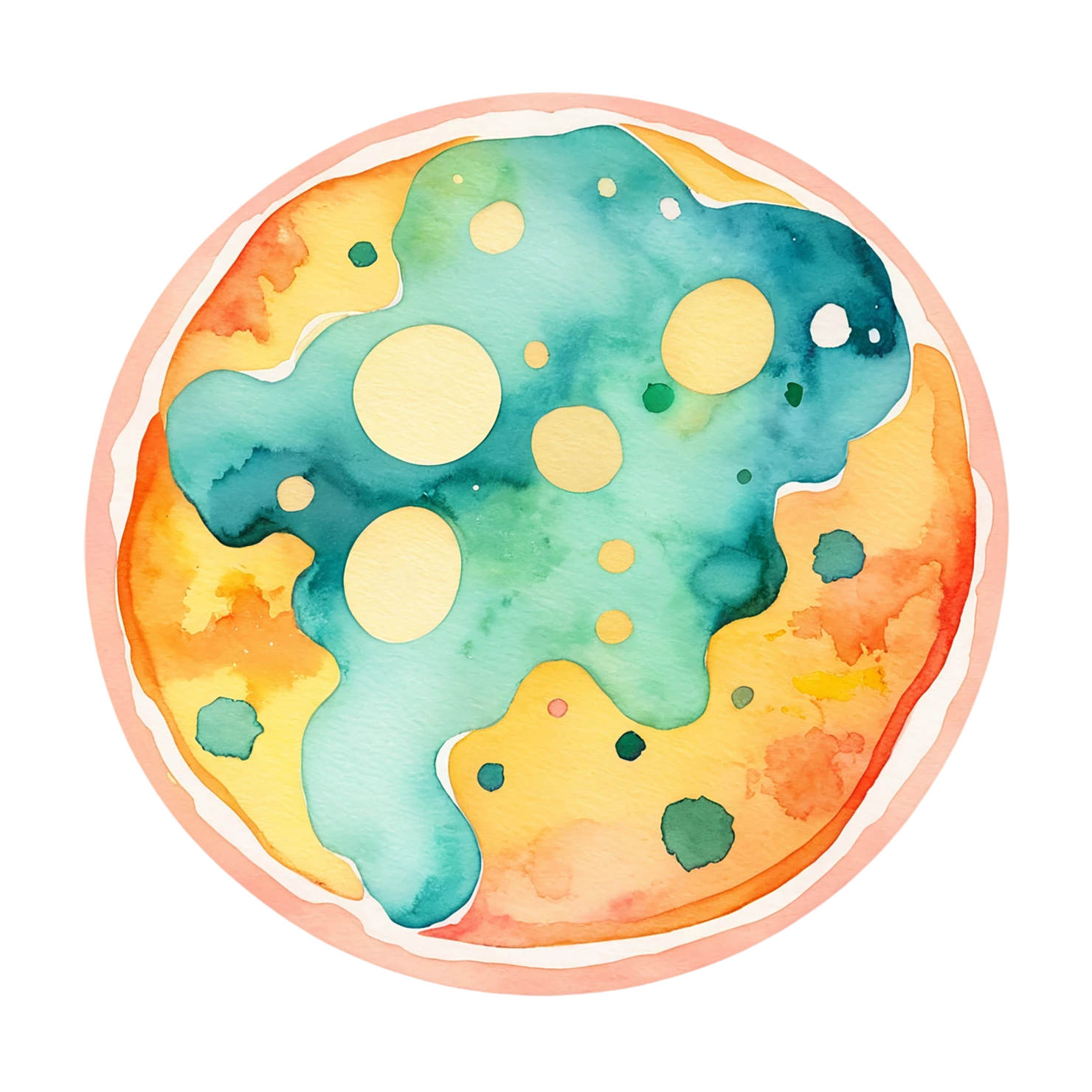 Pizza watercolor sticker isolated on transparent background #20966