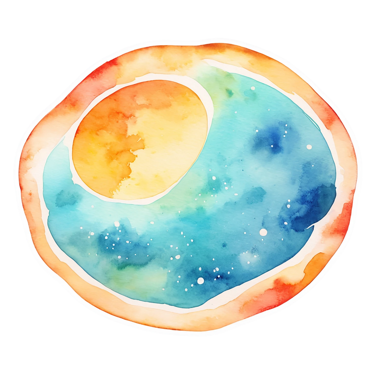 Pizza watercolor sticker isolated on transparent background #20979