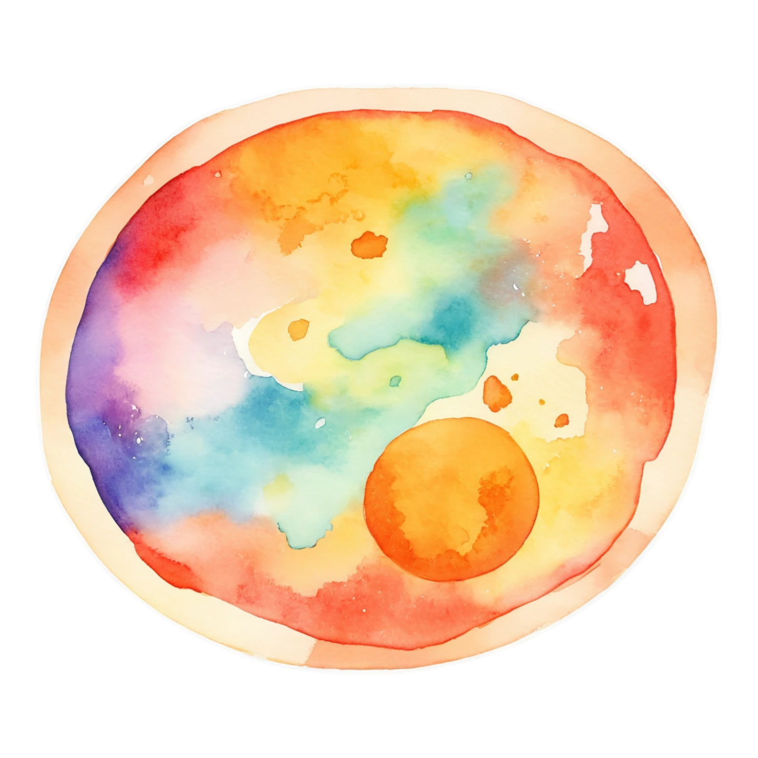 Pizza watercolor sticker isolated on transparent background #20984