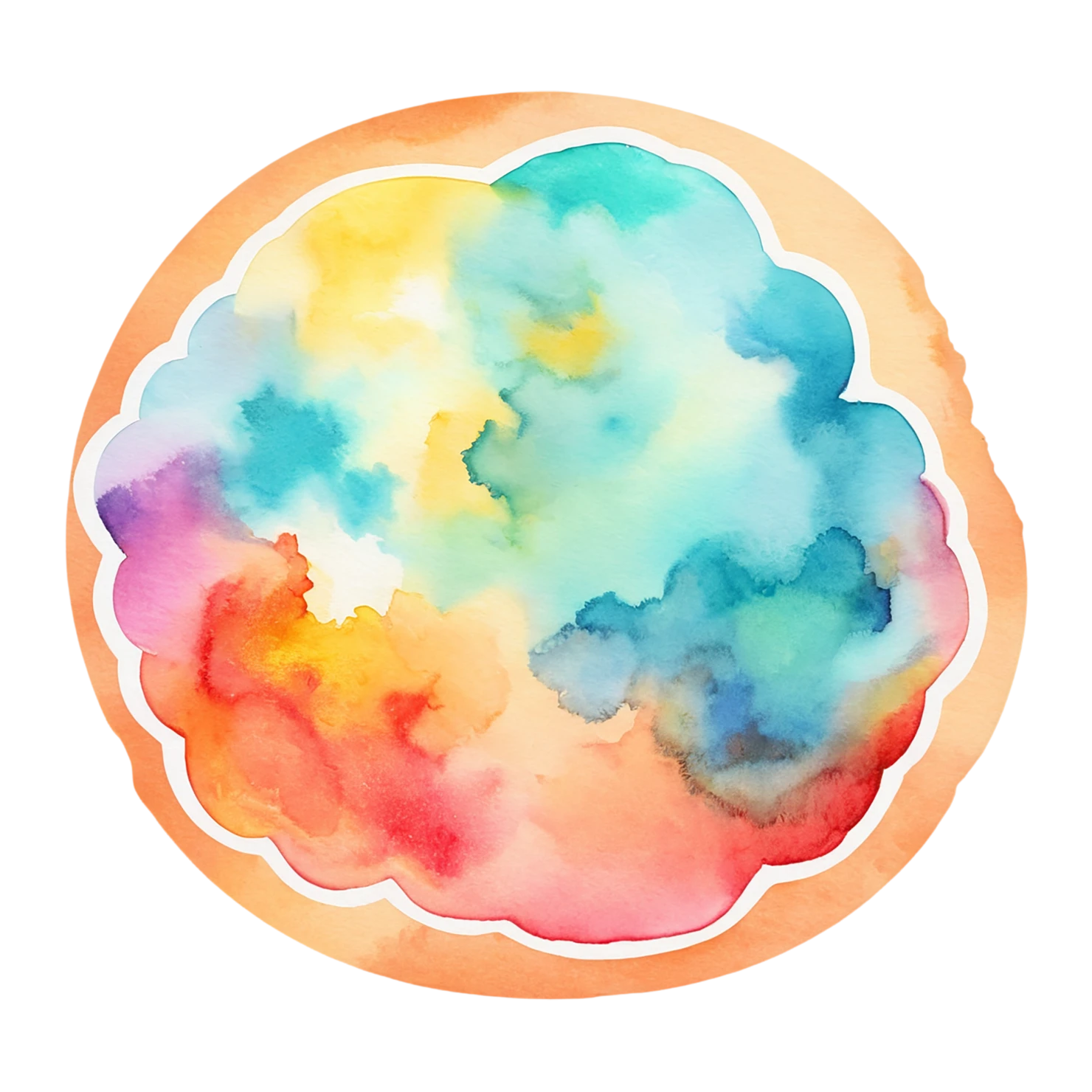Pizza watercolor sticker isolated on transparent background #20991