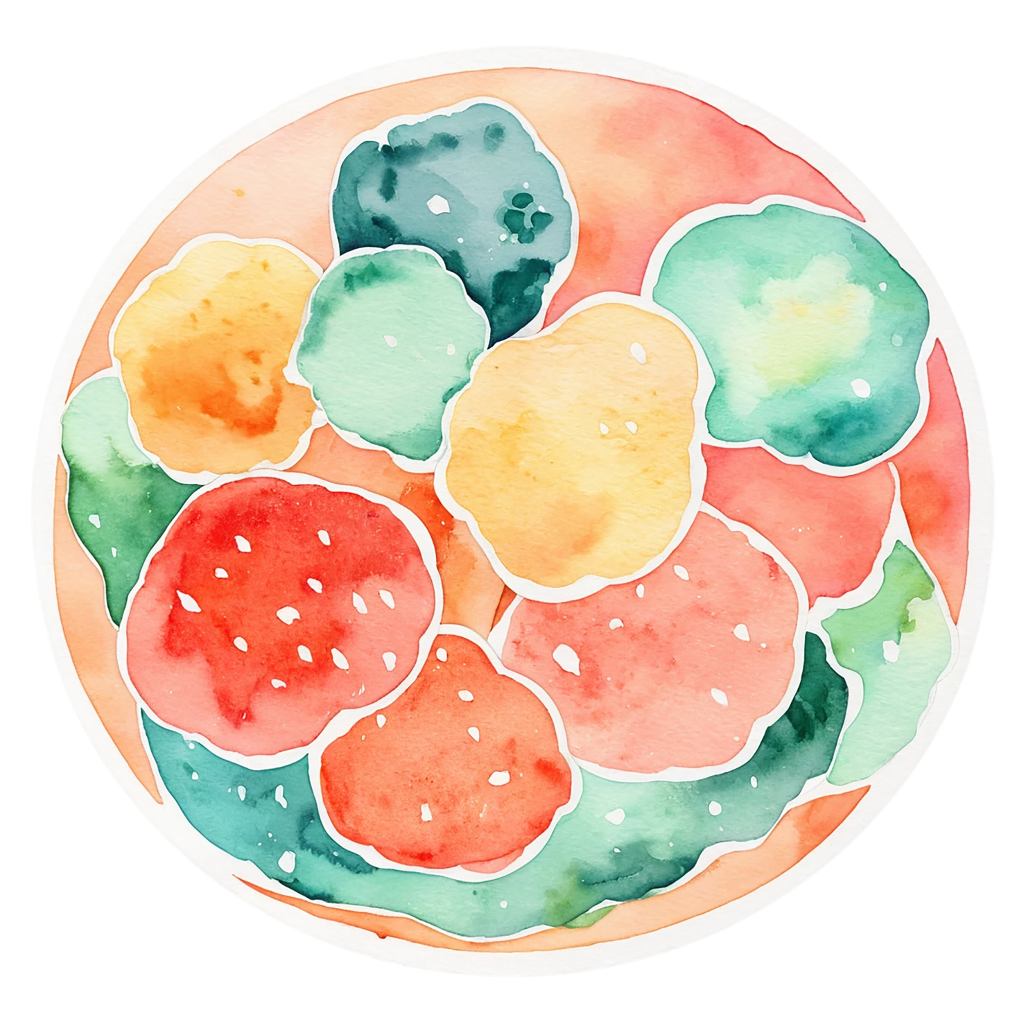 Pizza watercolor sticker isolated on transparent background #20996