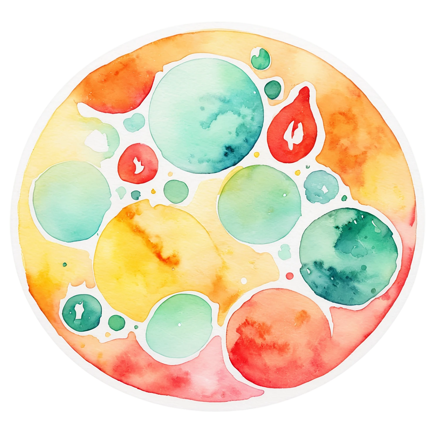 Pizza watercolor sticker isolated on transparent background #21004