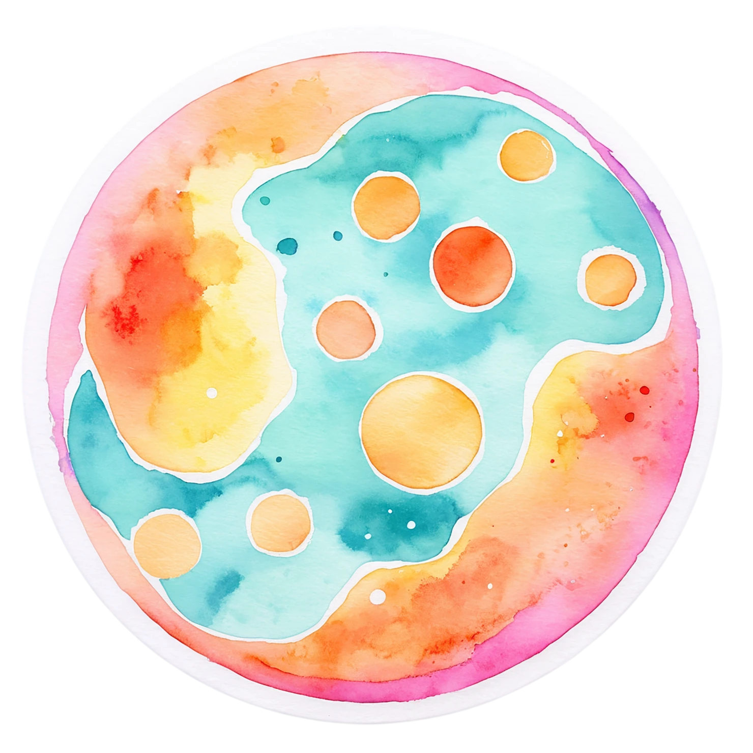 Pizza watercolor sticker isolated on transparent background #21019