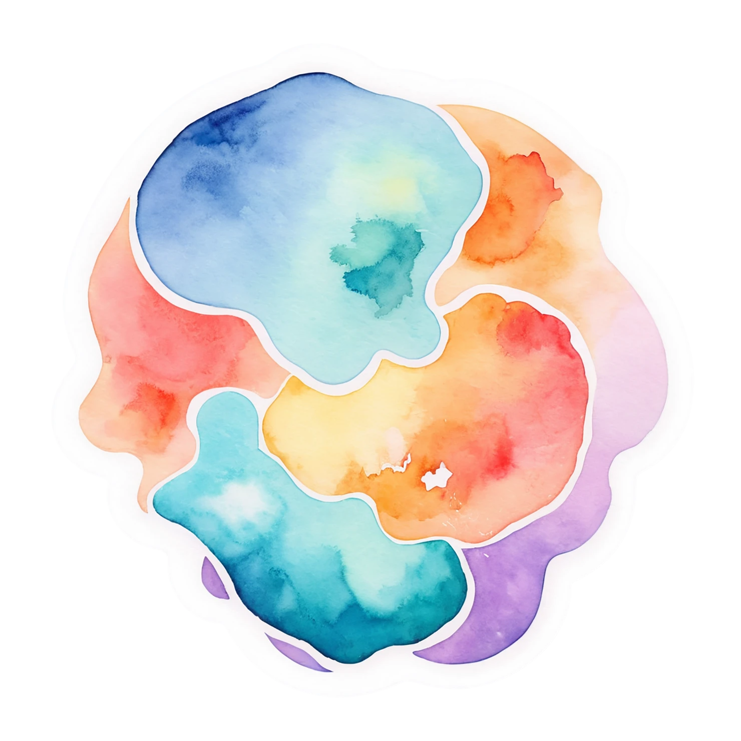 Pizza watercolor sticker isolated on transparent background #21032