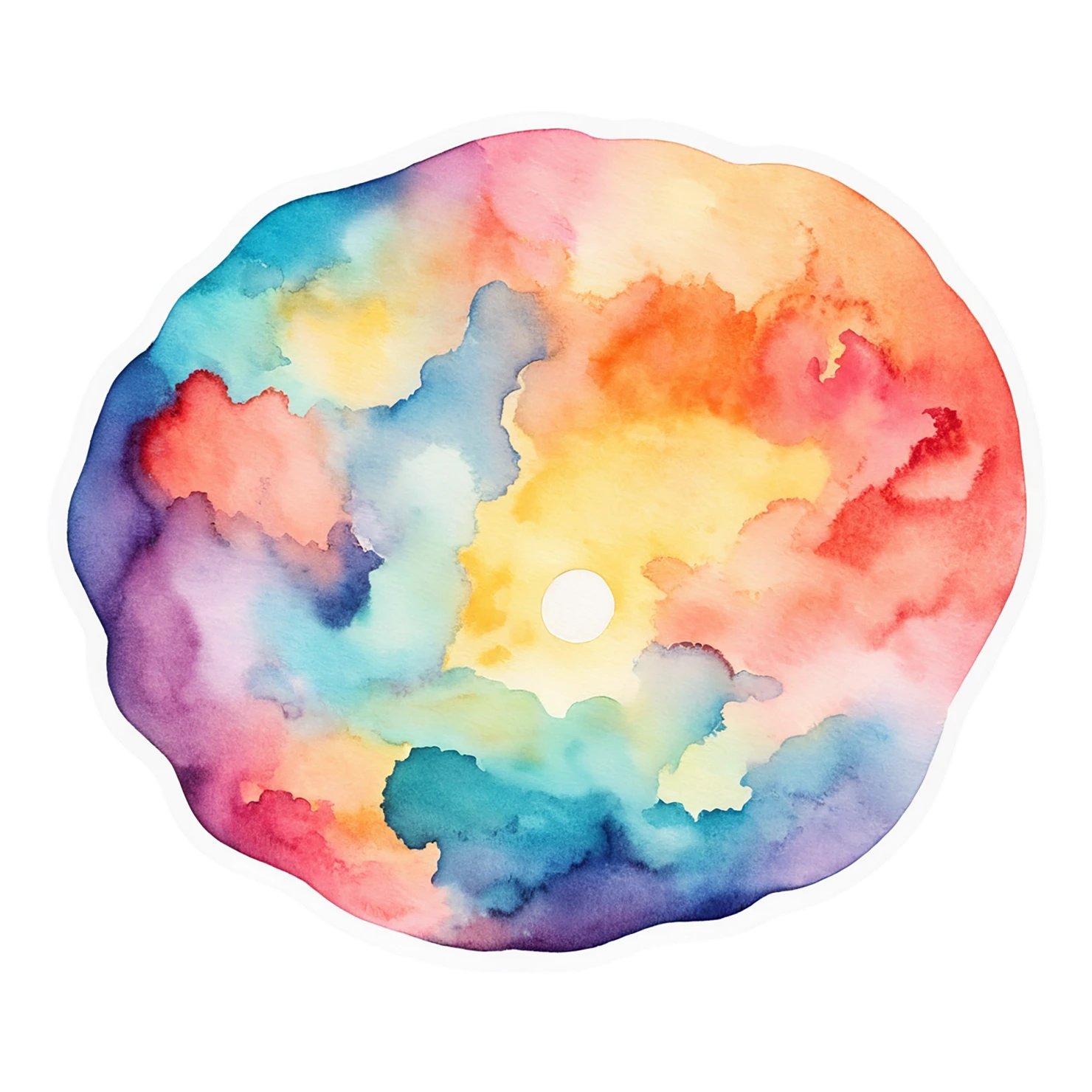Pizza watercolor sticker isolated on transparent background #21045