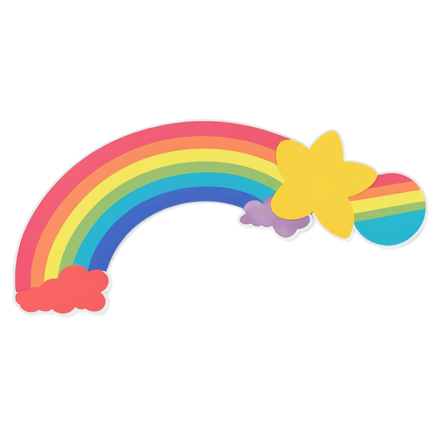 Rainbow cute sticker isolated on transparent background #21468