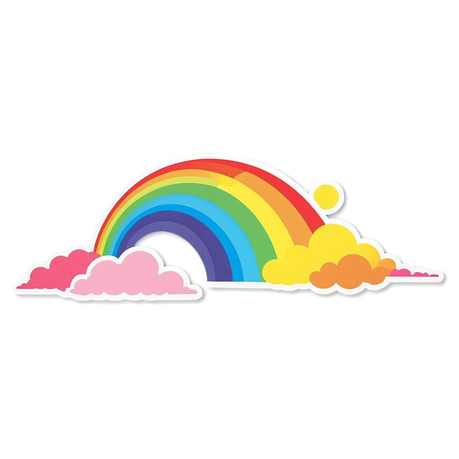 Rainbow cute sticker isolated on transparent background #21470