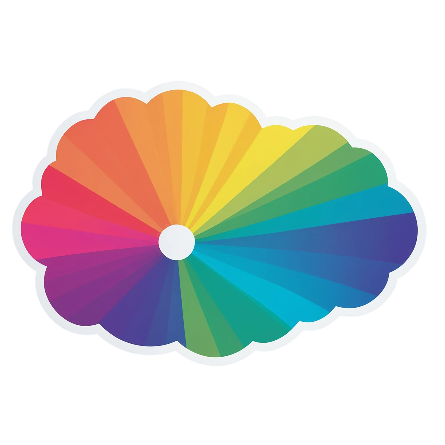 Rainbow cute sticker isolated on transparent background #21477