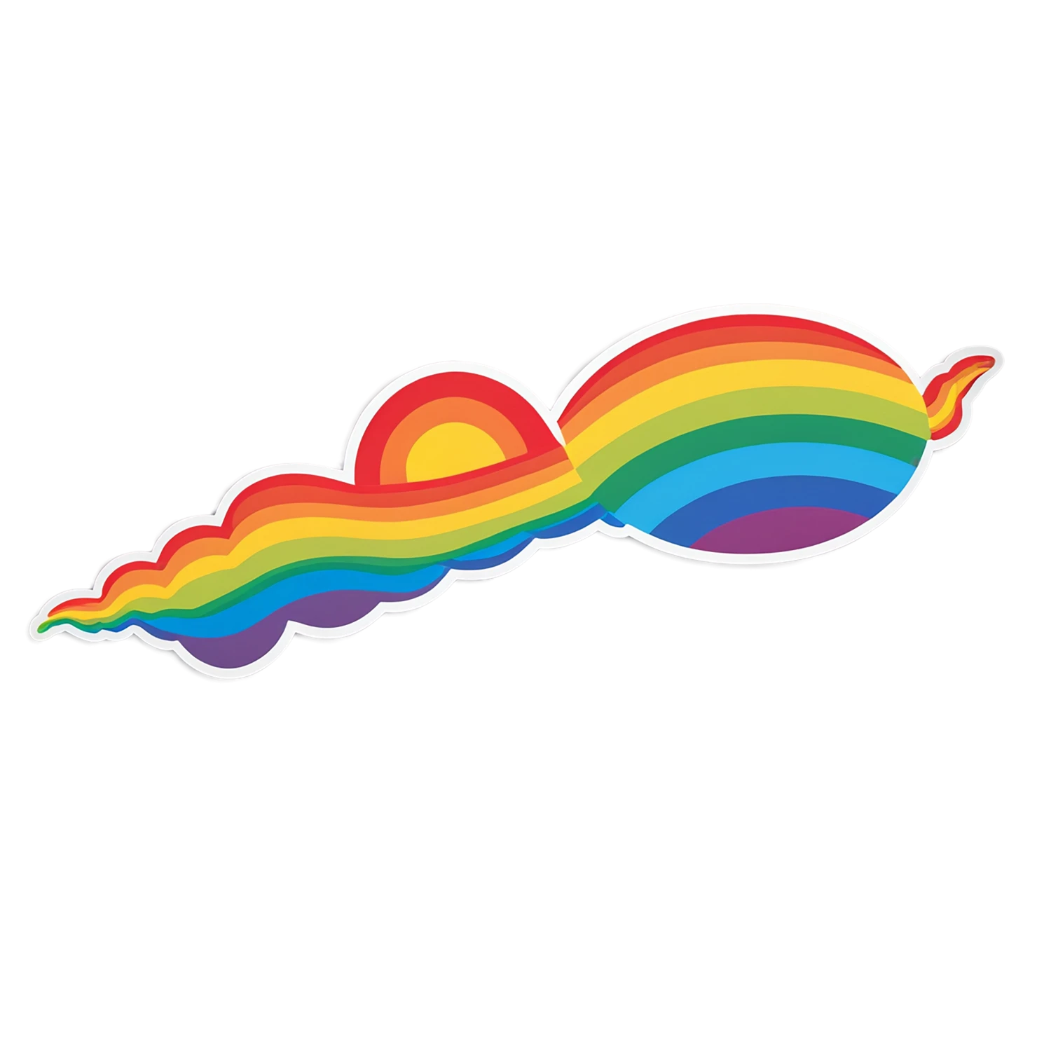 Rainbow cute sticker isolated on transparent background #21479