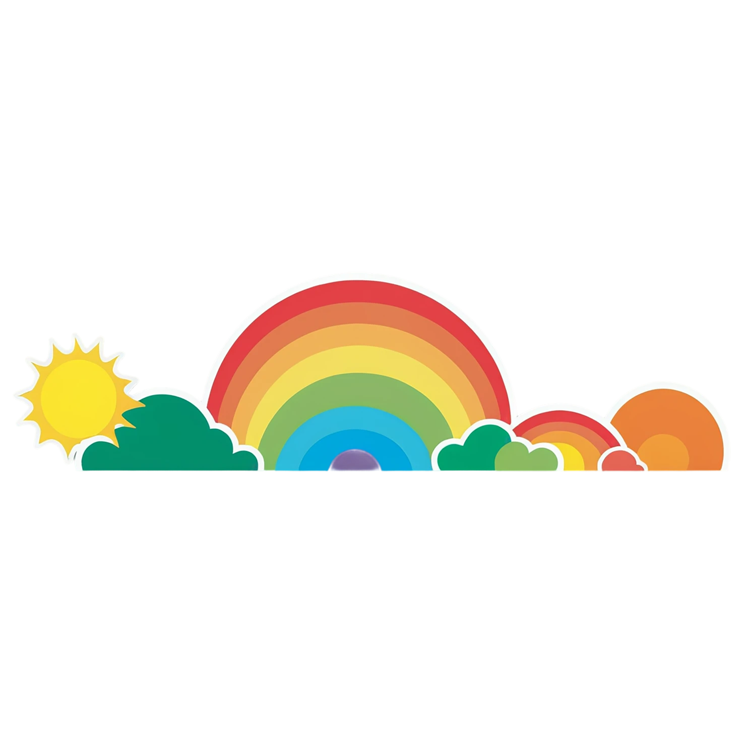 Rainbow cute sticker isolated on transparent background #21481
