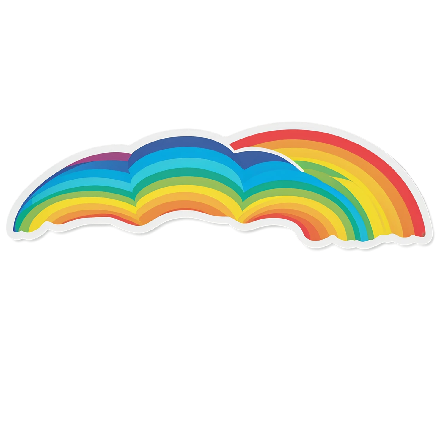 Rainbow cute sticker isolated on transparent background #21482