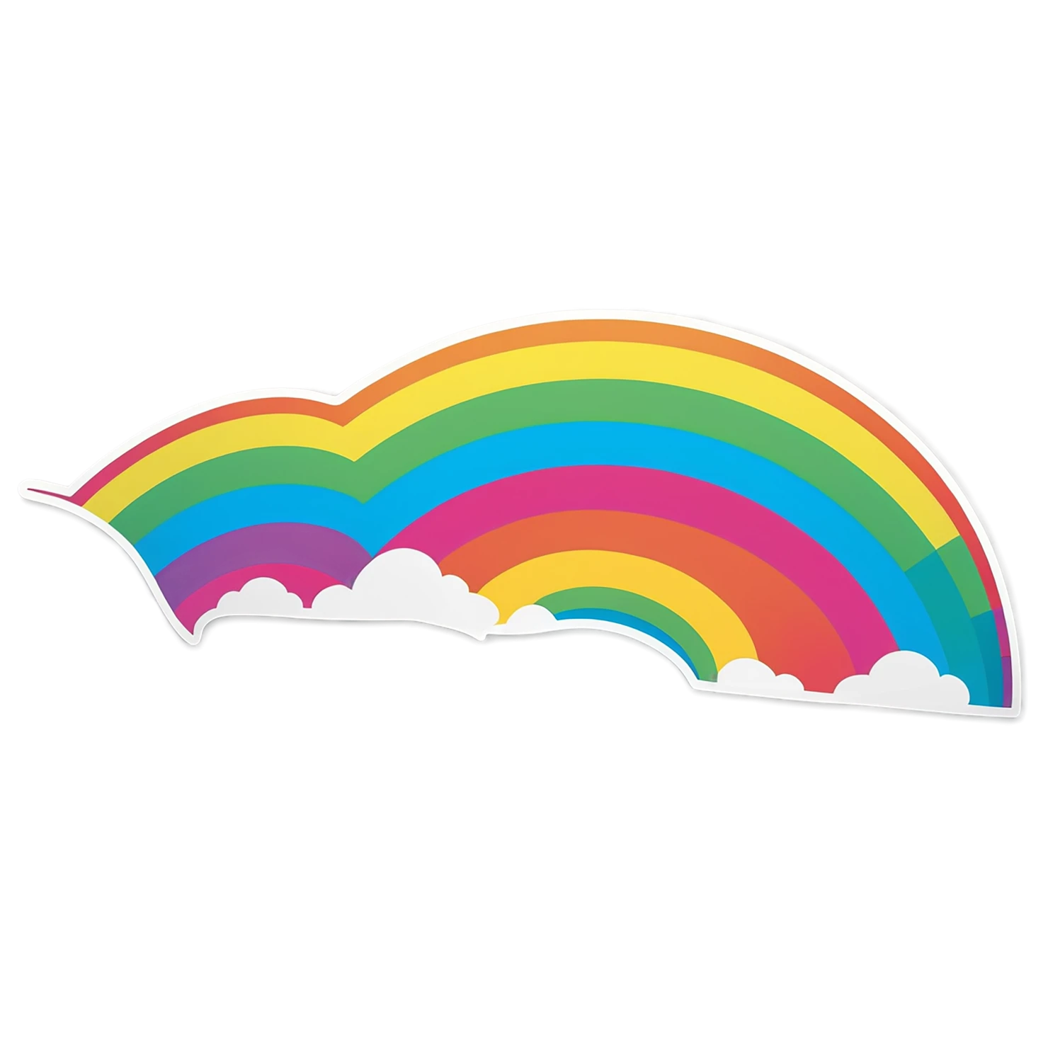 Rainbow cute sticker isolated on transparent background #21485