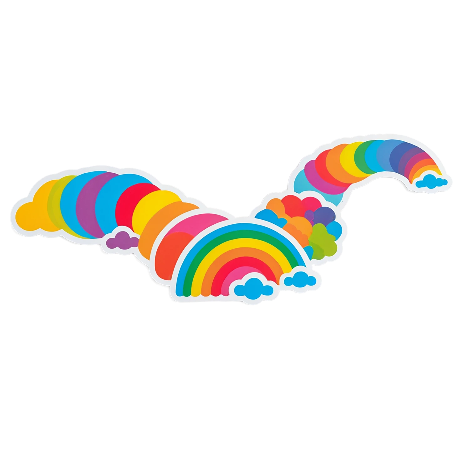 Rainbow cute sticker isolated on transparent background #21488