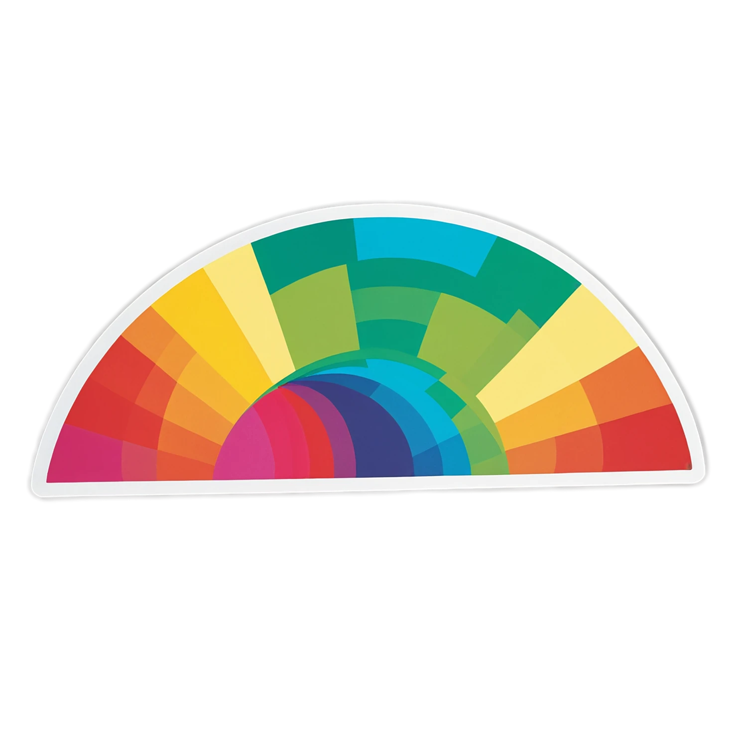 Rainbow cute sticker isolated on transparent background #21491