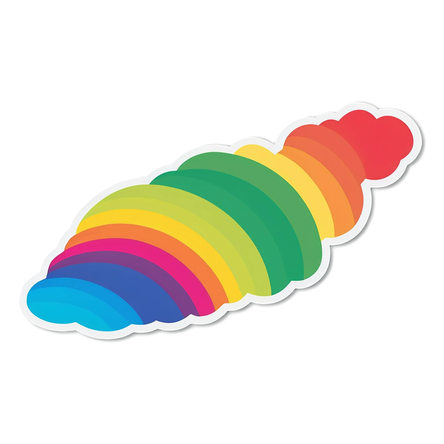 Rainbow cute sticker isolated on transparent background #21497