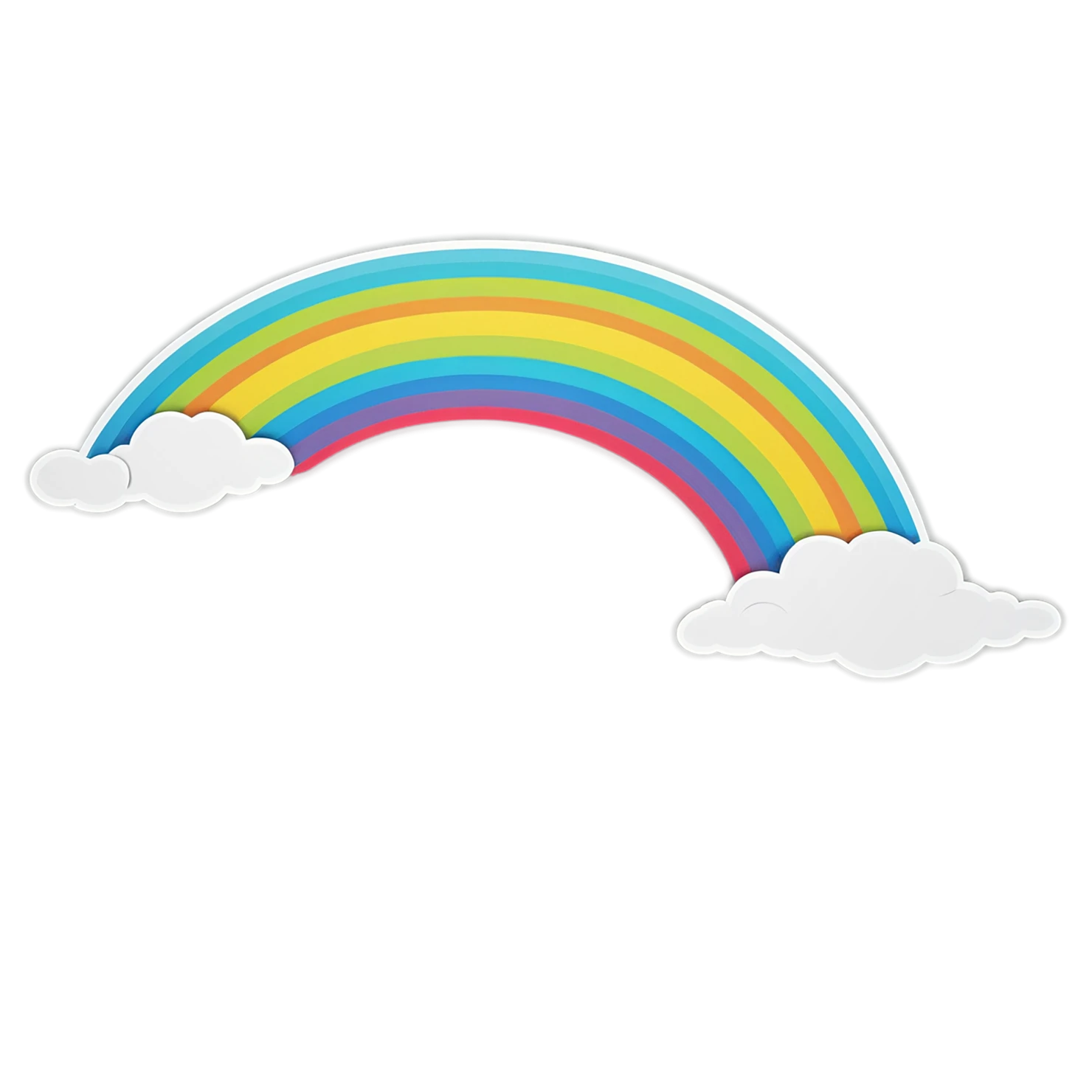 Rainbow cute sticker isolated on transparent background #21502