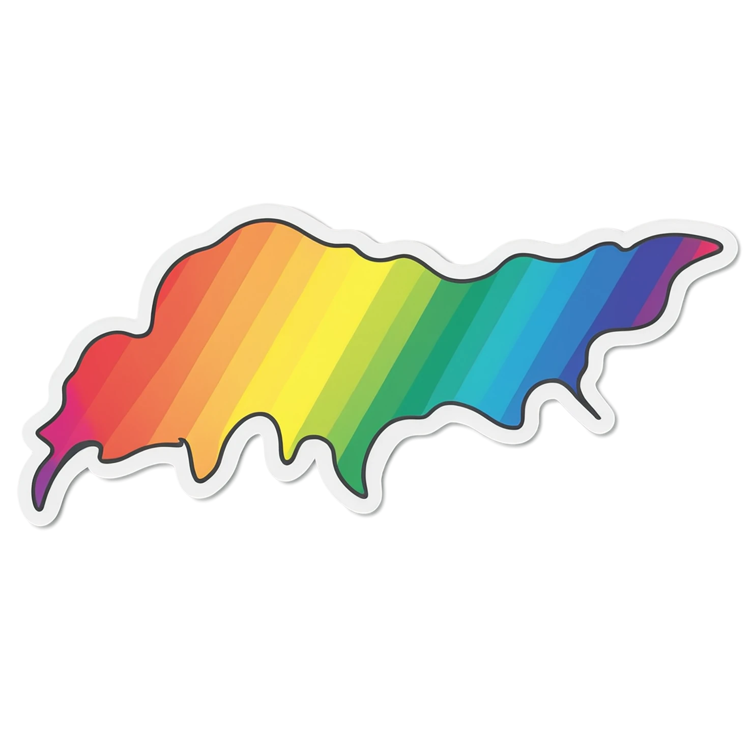 Rainbow cute sticker isolated on transparent background #21503