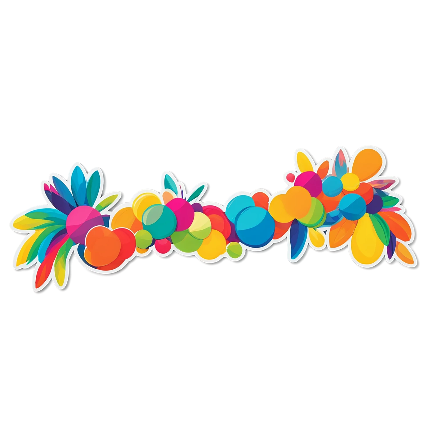 Rainbow cute sticker isolated on transparent background #21504