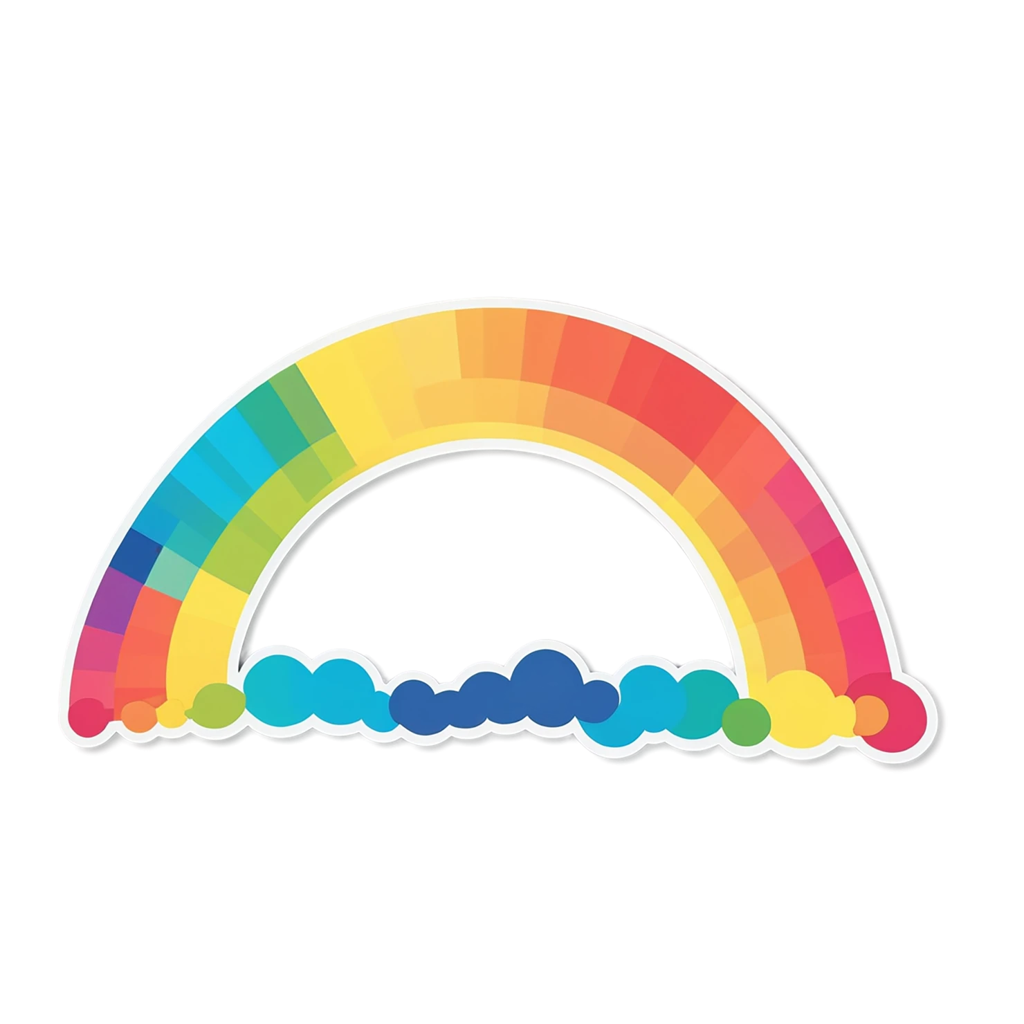 Rainbow cute sticker isolated on transparent background #21506