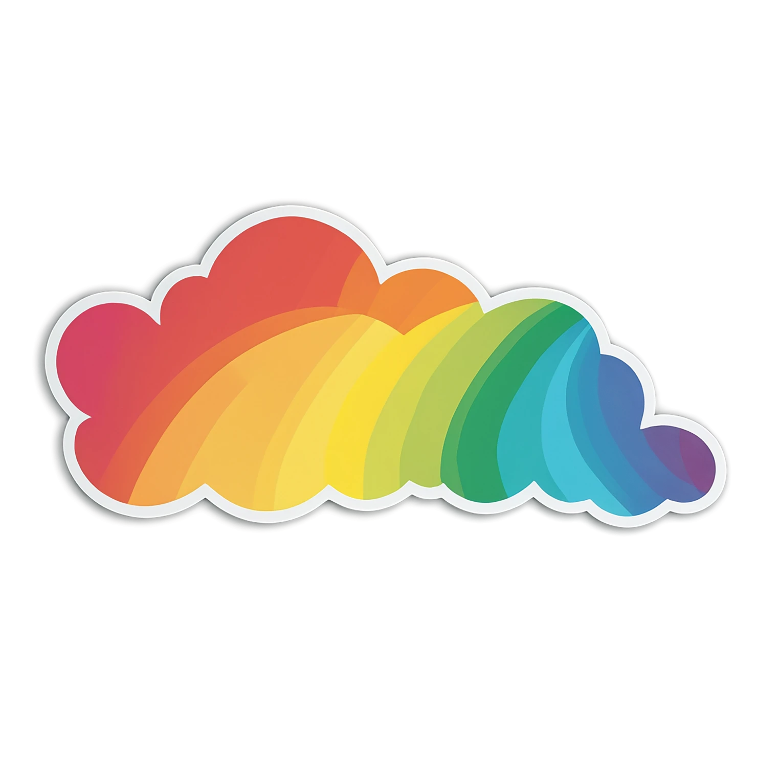 Rainbow cute sticker isolated on transparent background #21508