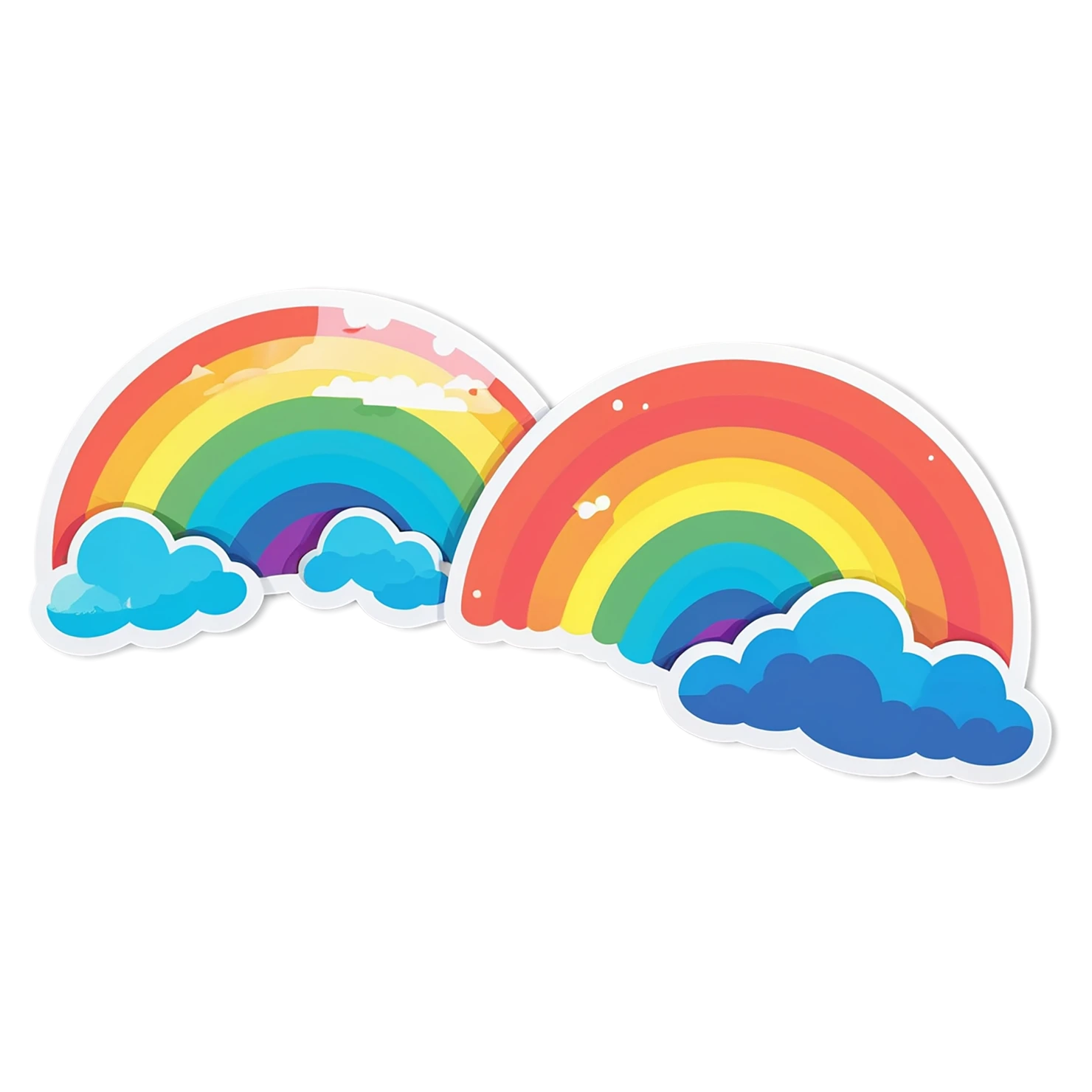 Rainbow cute sticker isolated on transparent background #21511