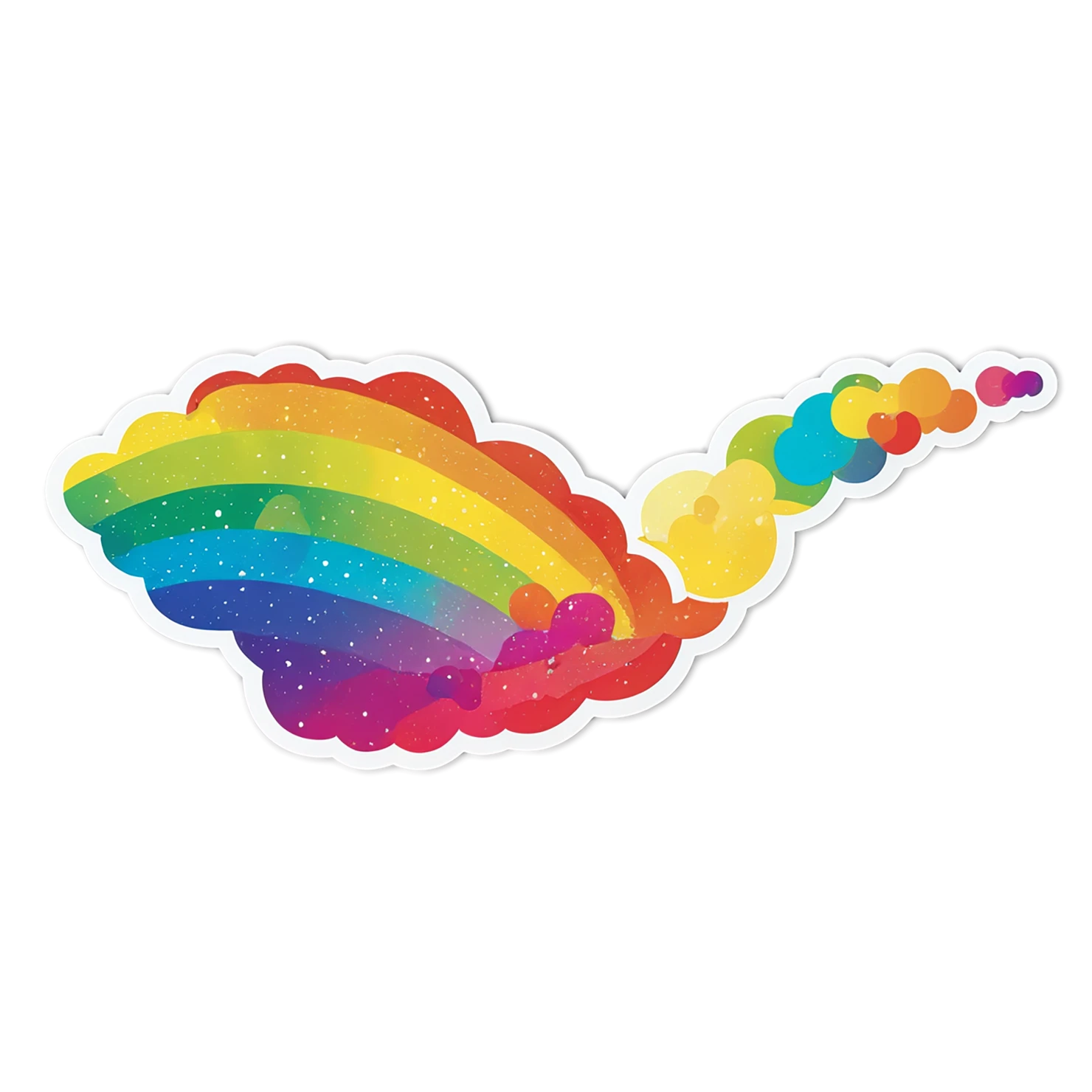 Rainbow cute sticker isolated on transparent background #21513