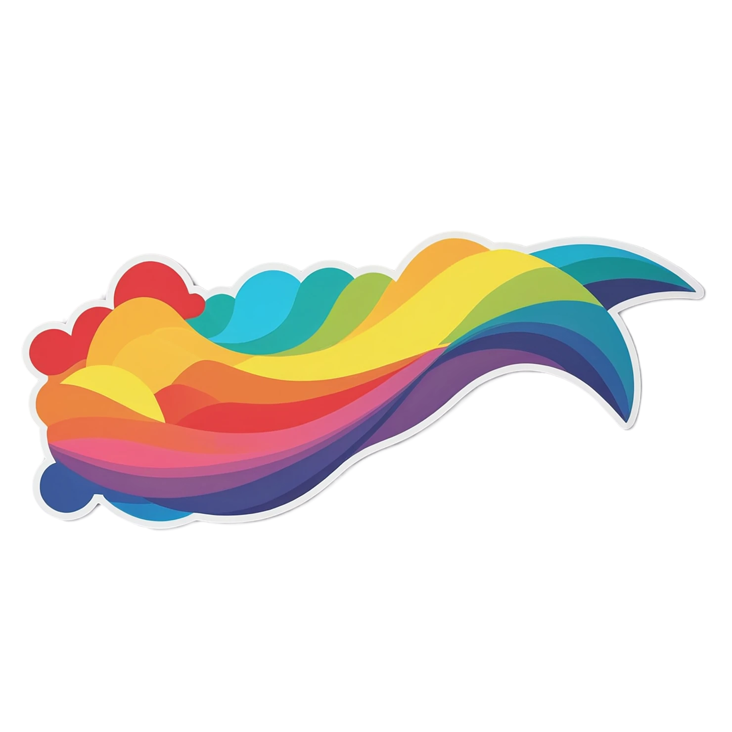 Rainbow cute sticker isolated on transparent background #21519