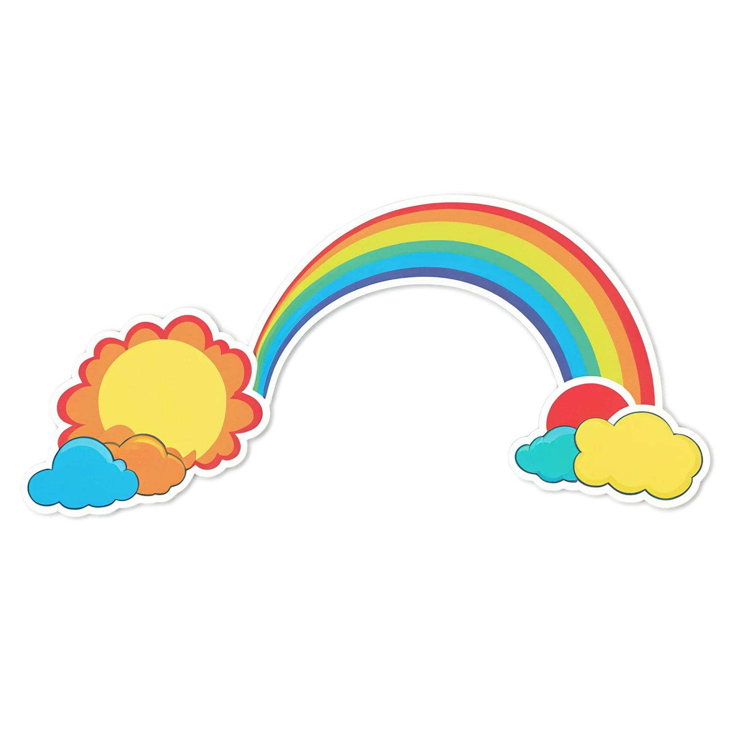 Rainbow cute sticker isolated on transparent background #21520