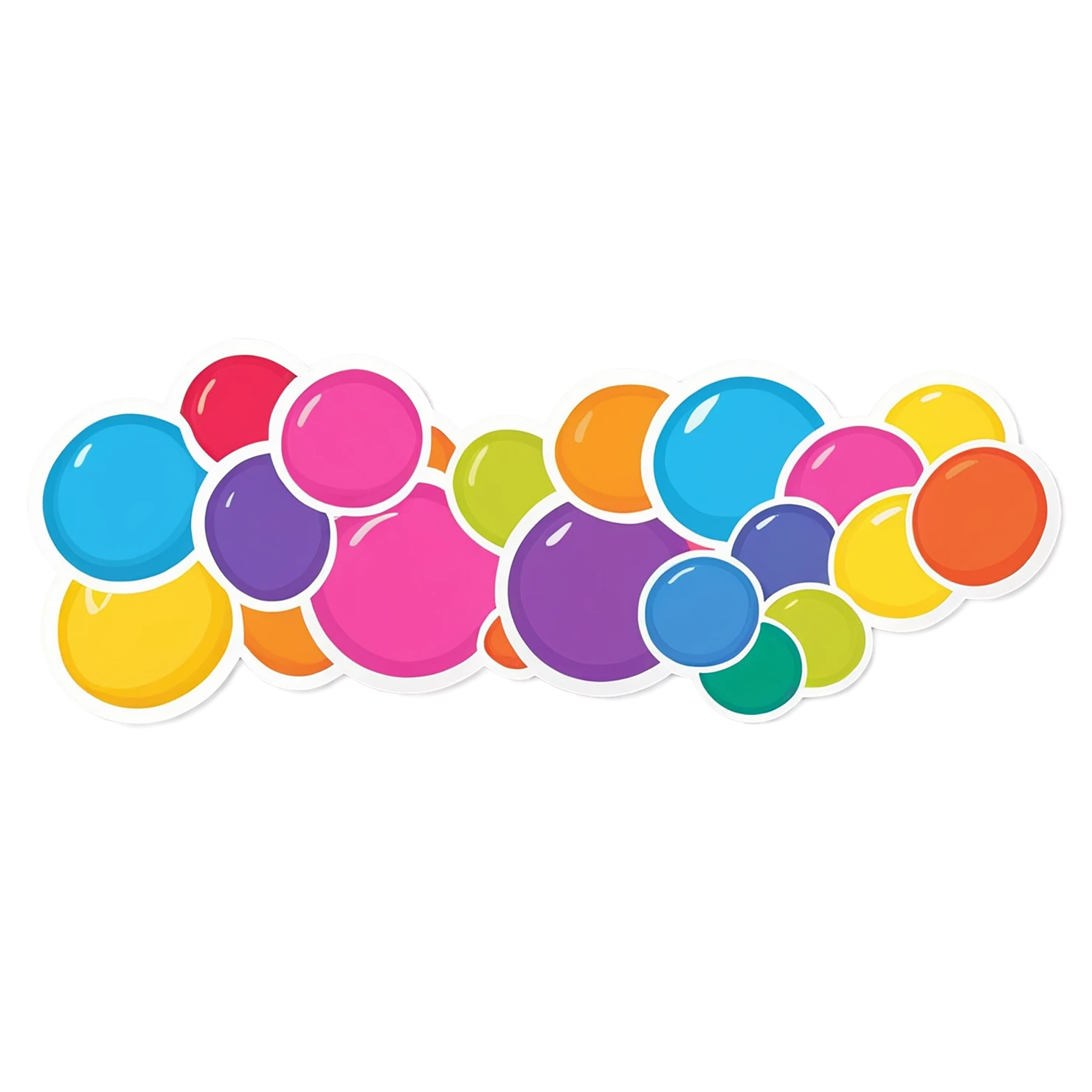 Rainbow cute sticker isolated on transparent background #21521