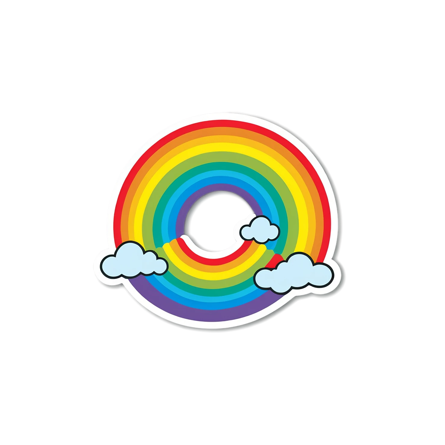 Rainbow cute sticker isolated on transparent background #21527