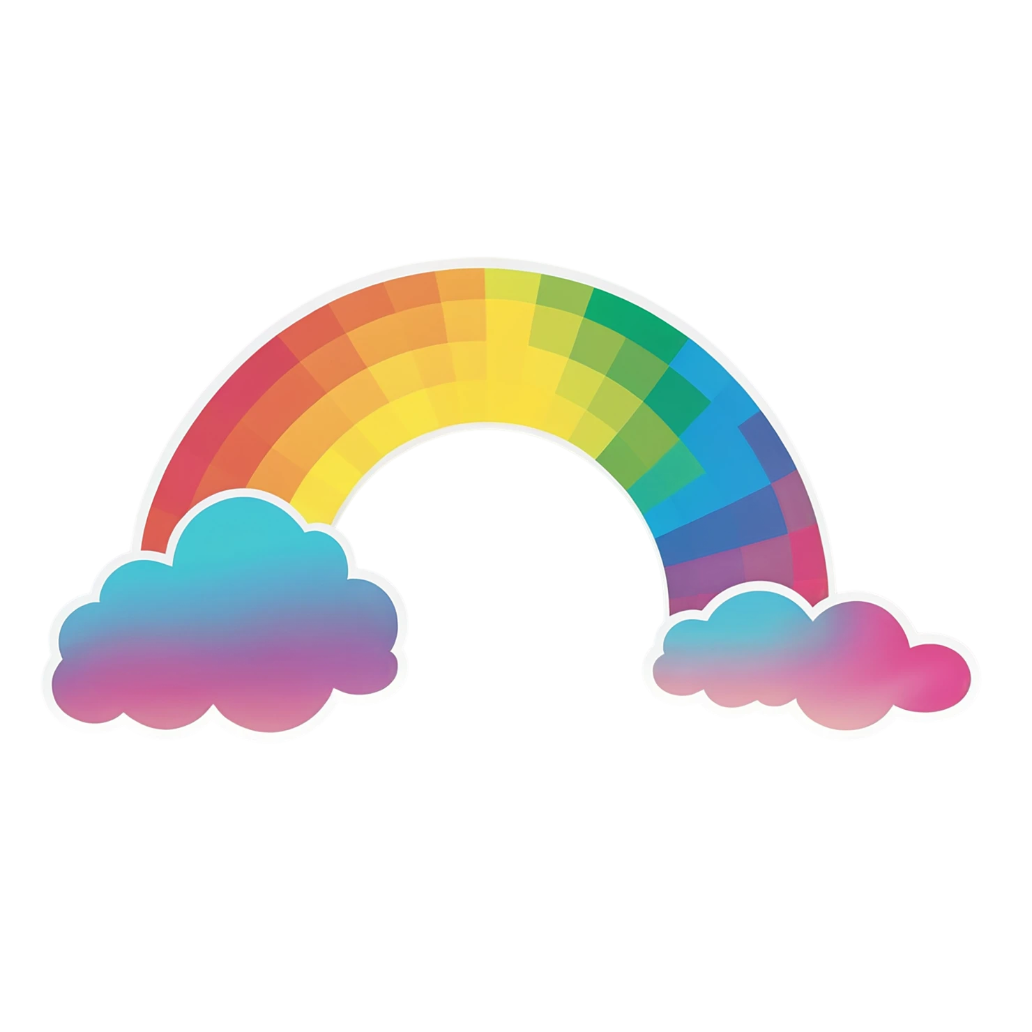 Rainbow cute sticker isolated on transparent background #21531