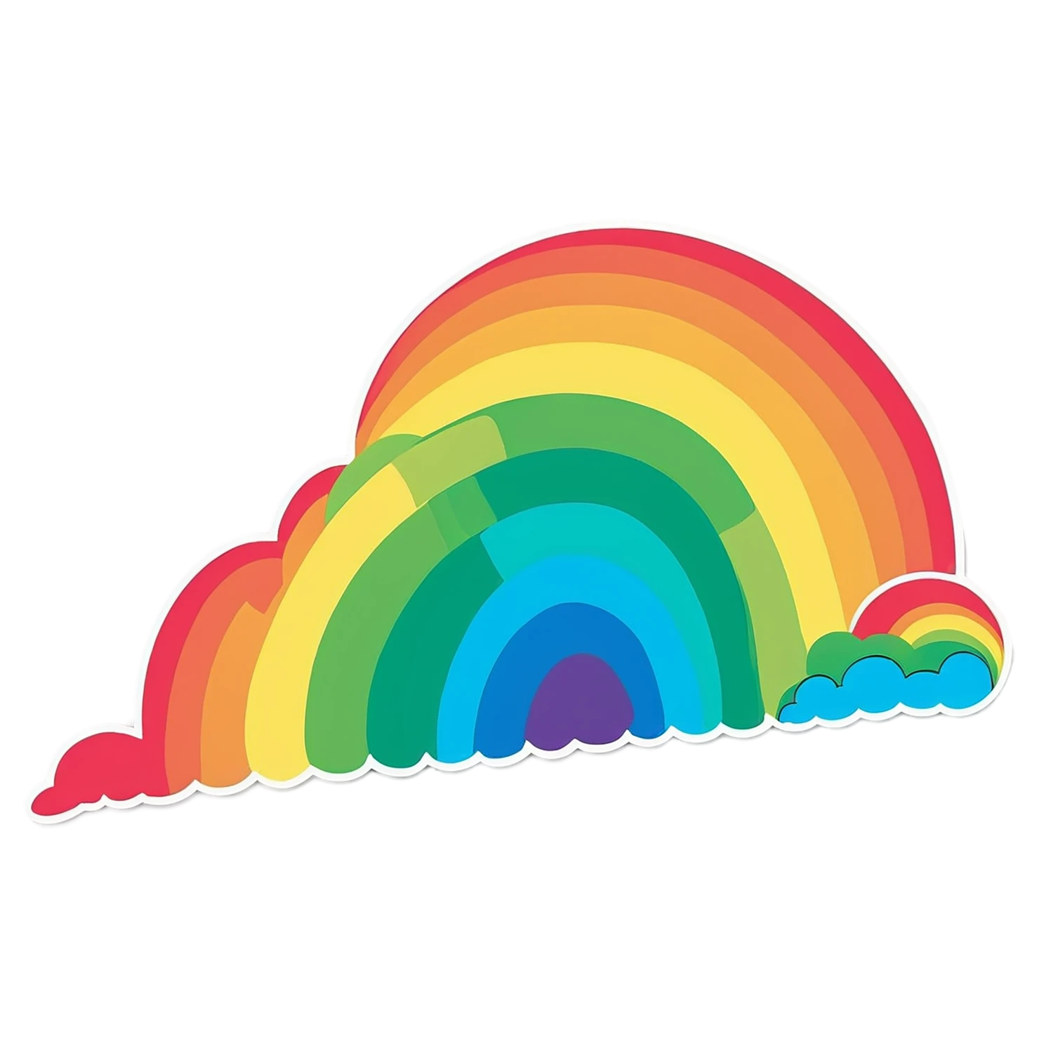 Rainbow cute sticker isolated on transparent background #21535