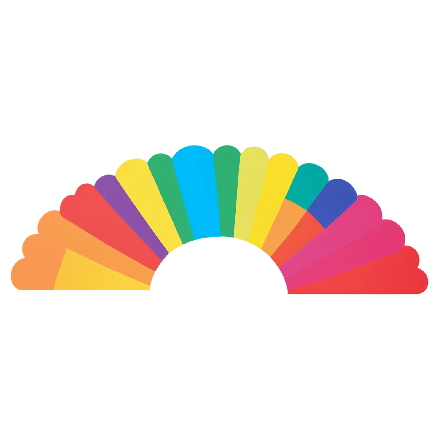 Rainbow cute sticker isolated on transparent background #21536