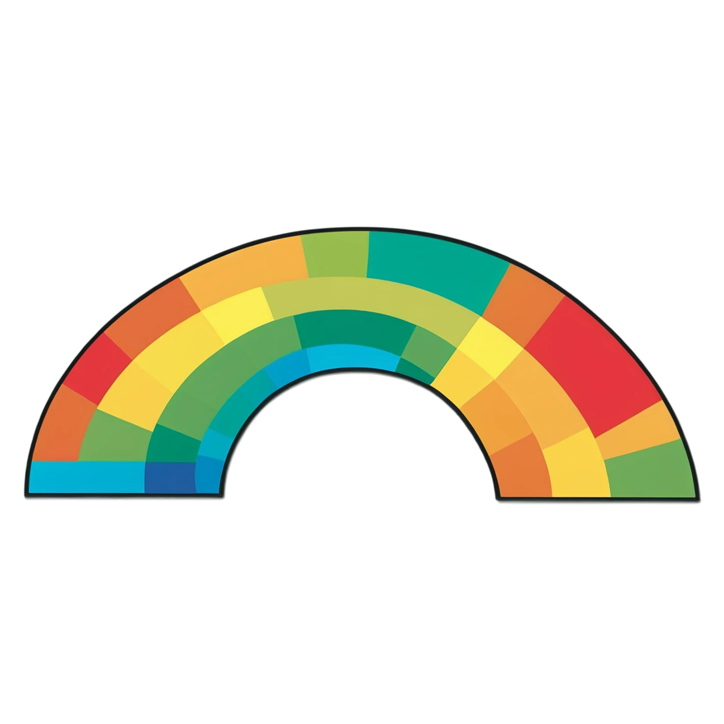 Rainbow cute sticker isolated on transparent background #21537