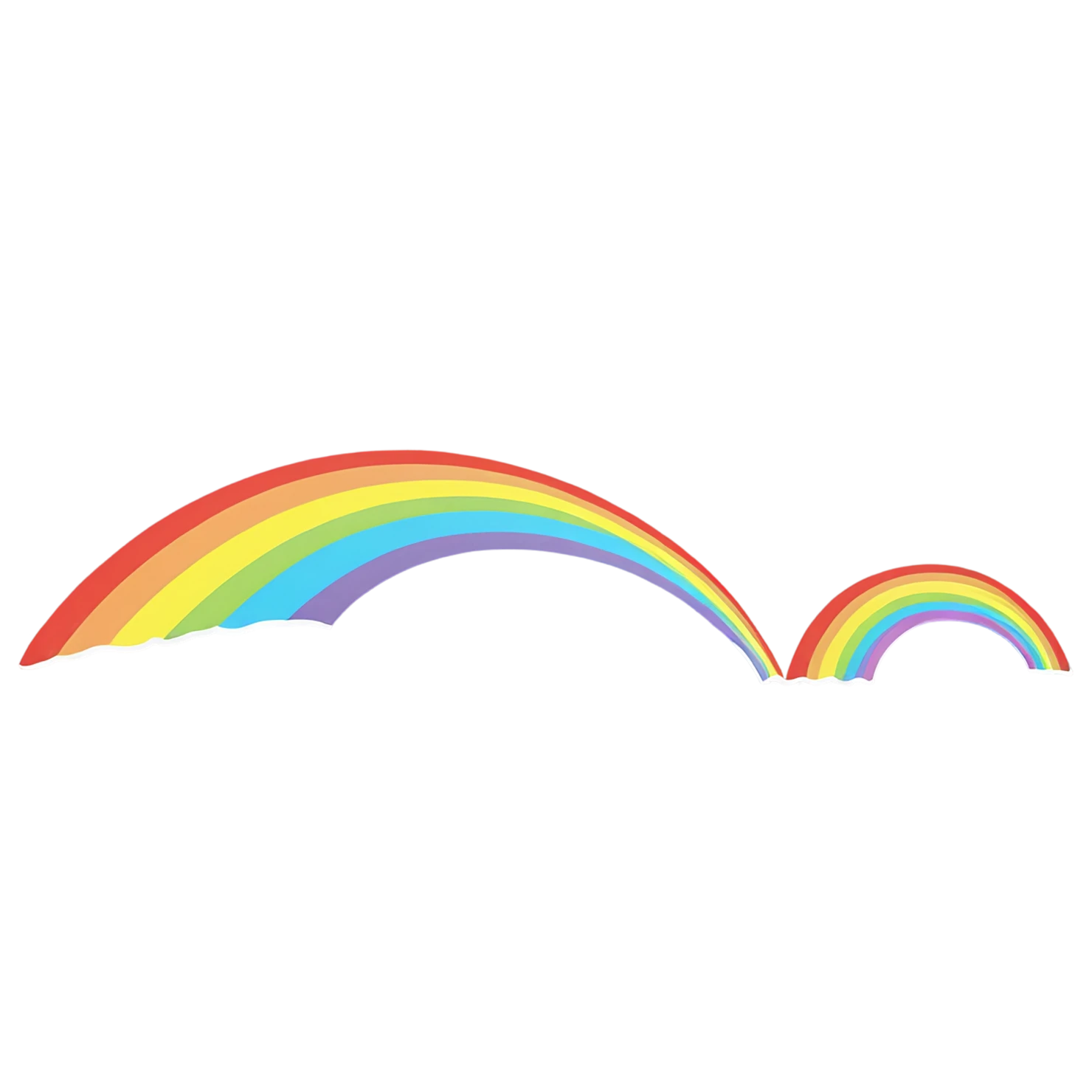 Rainbow cute sticker isolated on transparent background #21539