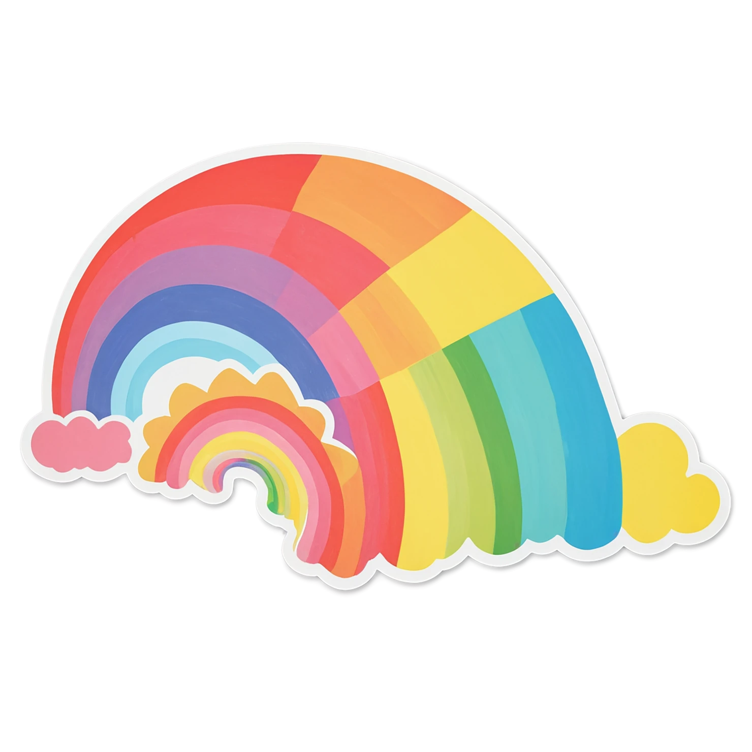 Rainbow cute sticker isolated on transparent background #21543